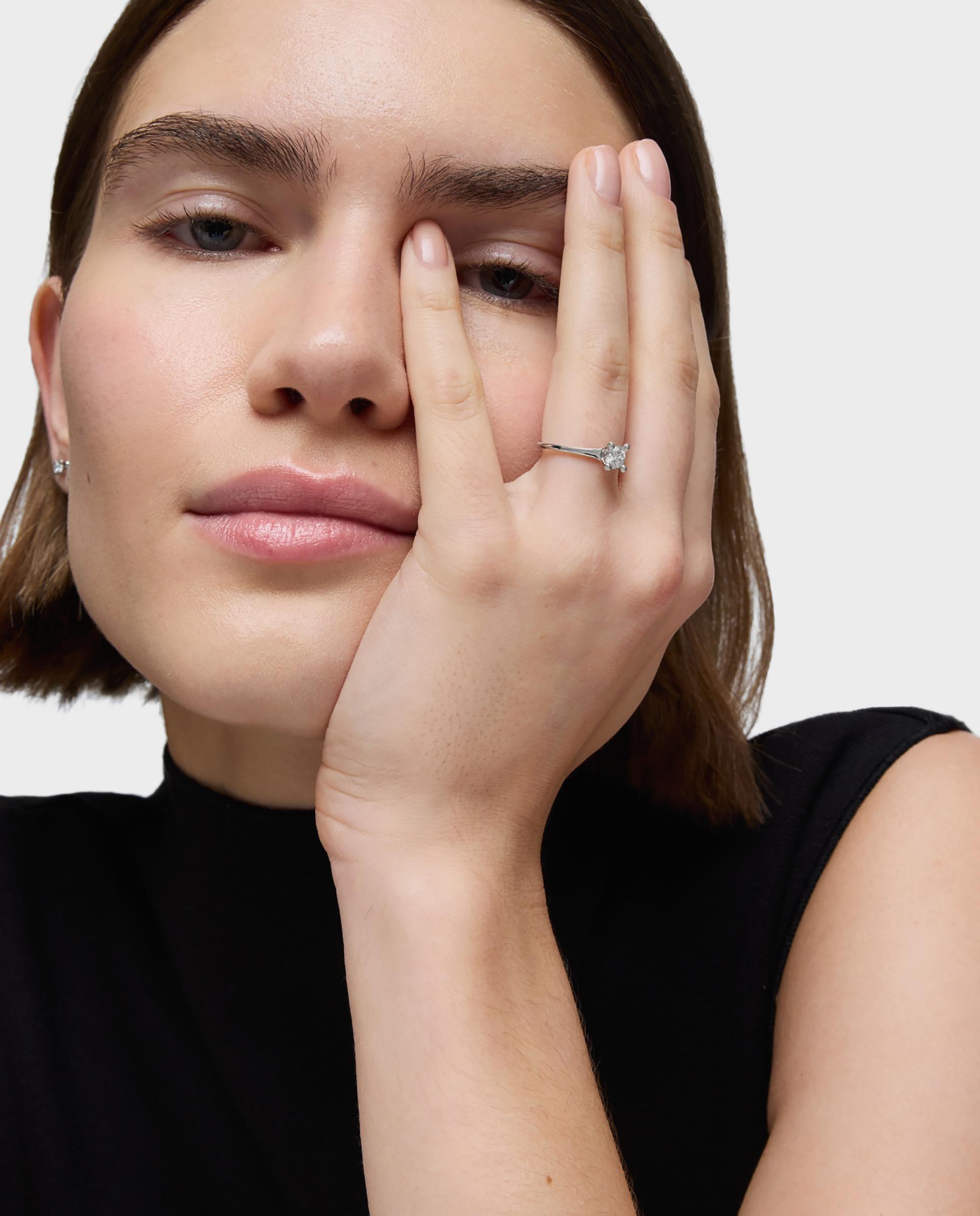 Anillo solitario shine lgd de platino con diamante creado en laboratorio 0,50 ct - Tous - Blanco Blanco-4