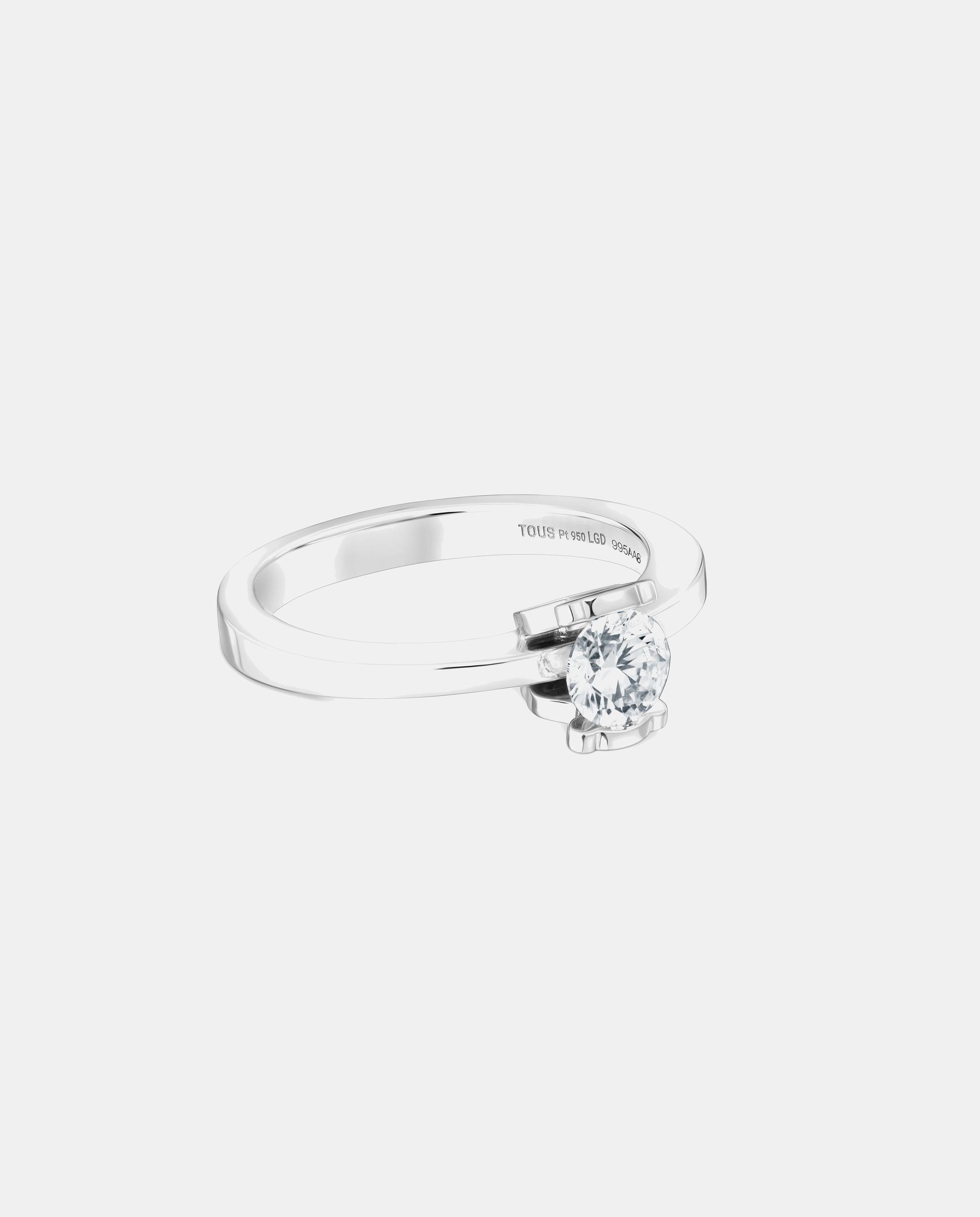 Anillo solitario sweet diamonds lgd de platino con diamante creado en laboratorio 0,50 ct - Tous - Blanco Blanco-2