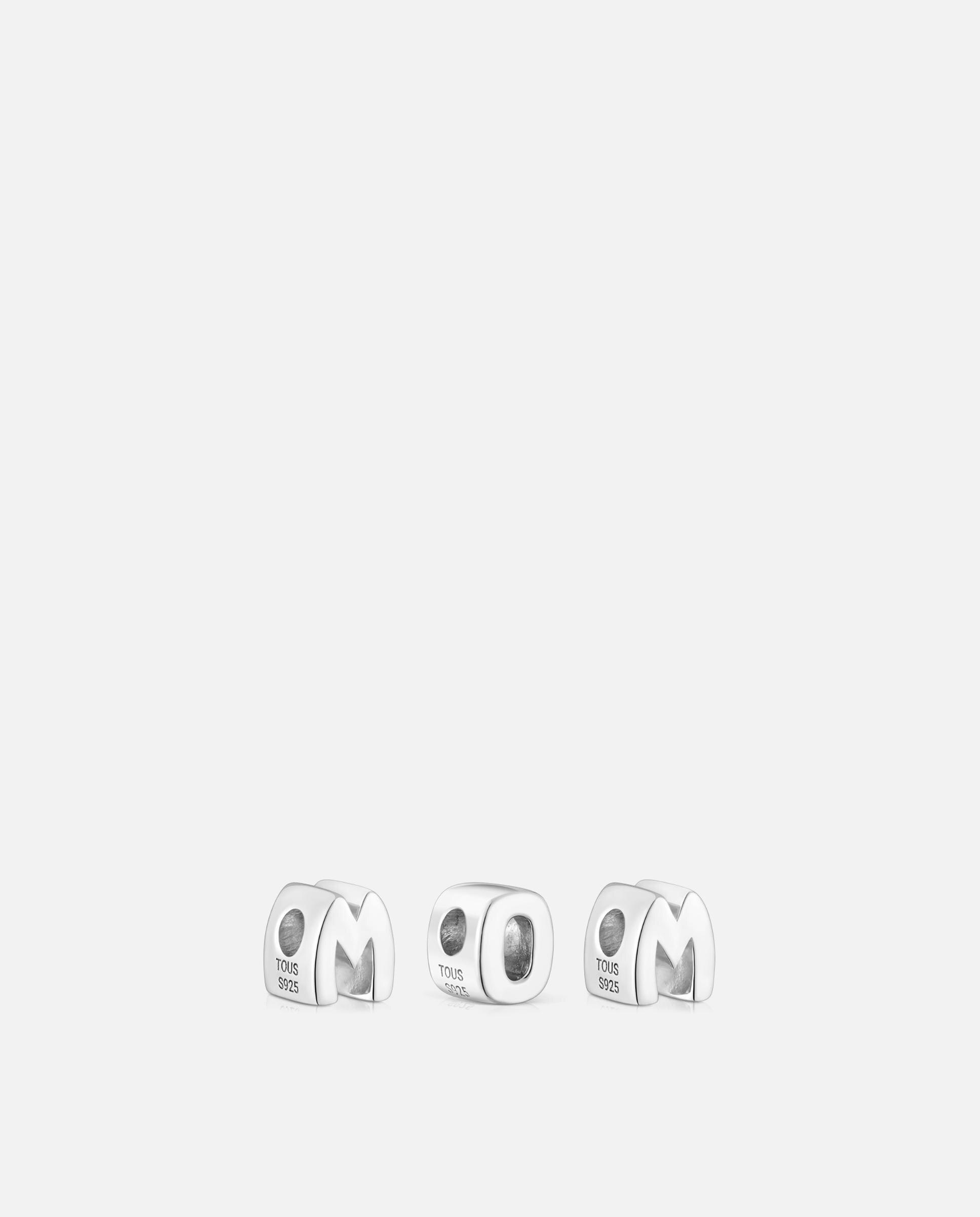 Charms de tres letras tous mom de plata - Plateado Plateado-3