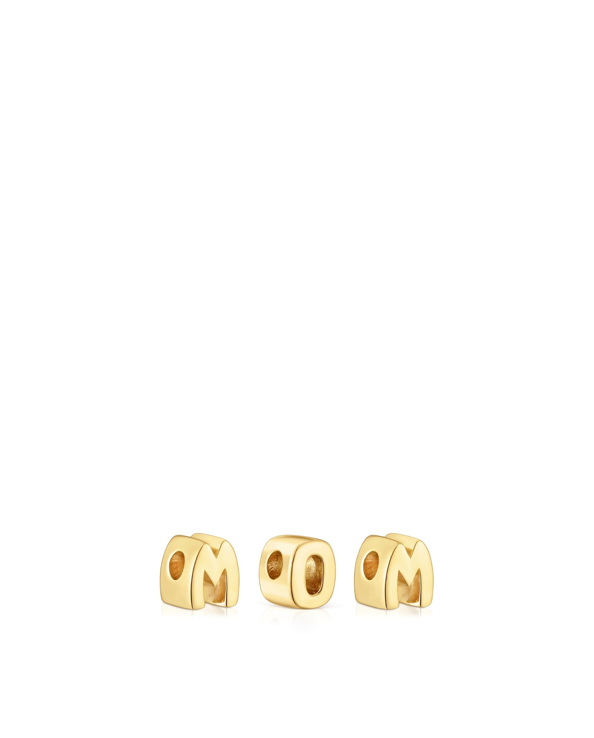 Colgante de tres letras tous mom de plata - Dorado Dorado-2