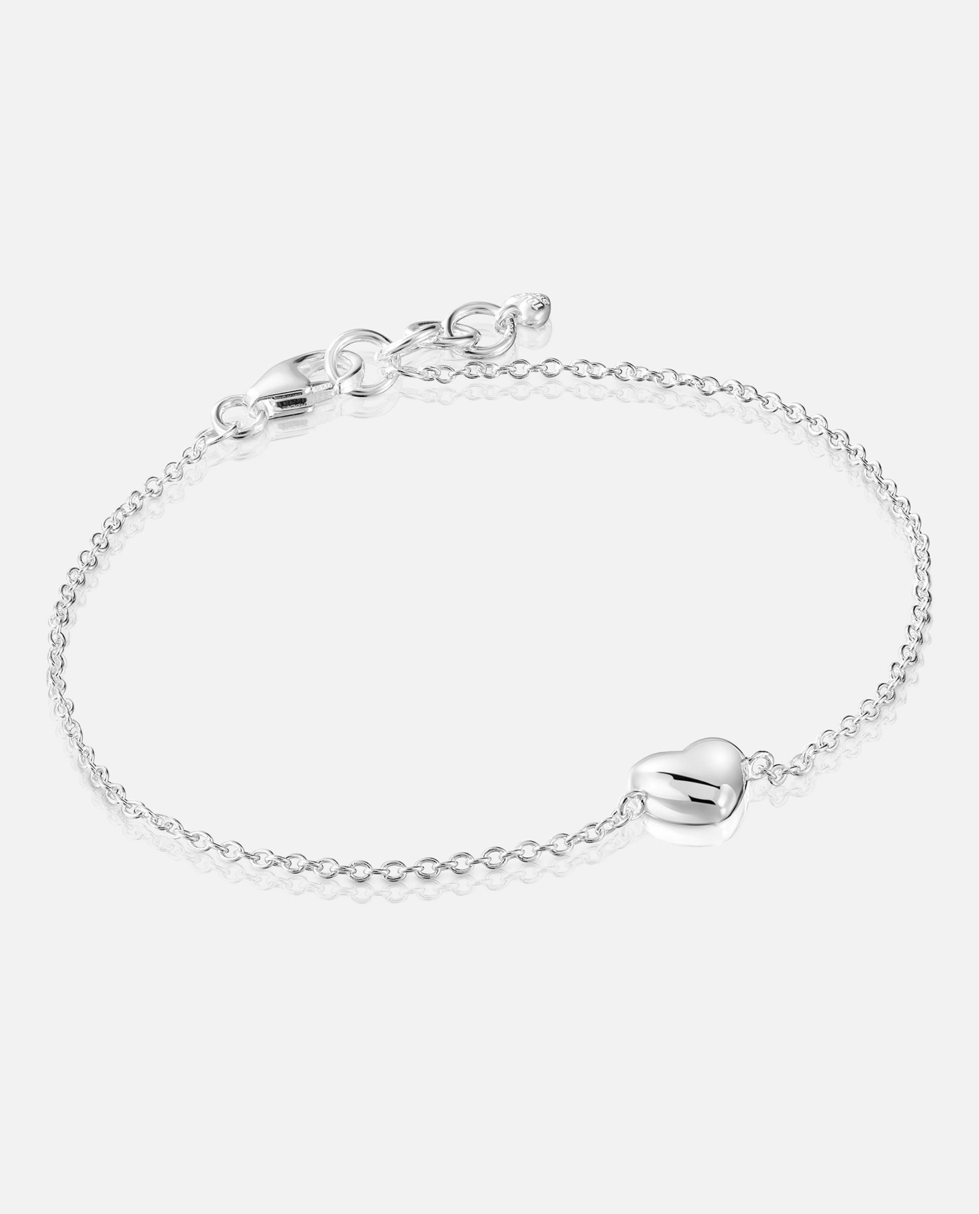 Imagen 1 de Pulsera de cadena garden of love de plata con corazón Plateado