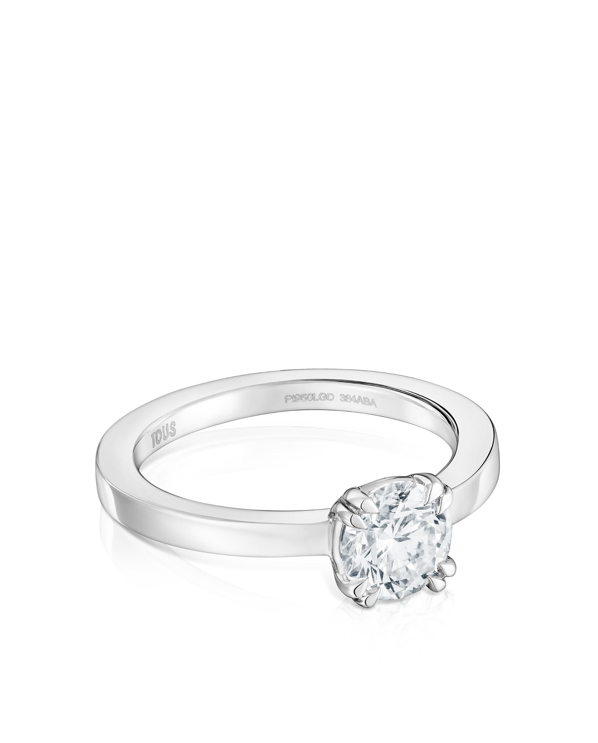 Anillo solitario essentials lgd de platino con diamante creado en laboratorio 1,00 ct - Tous - Blanco Blanco-1