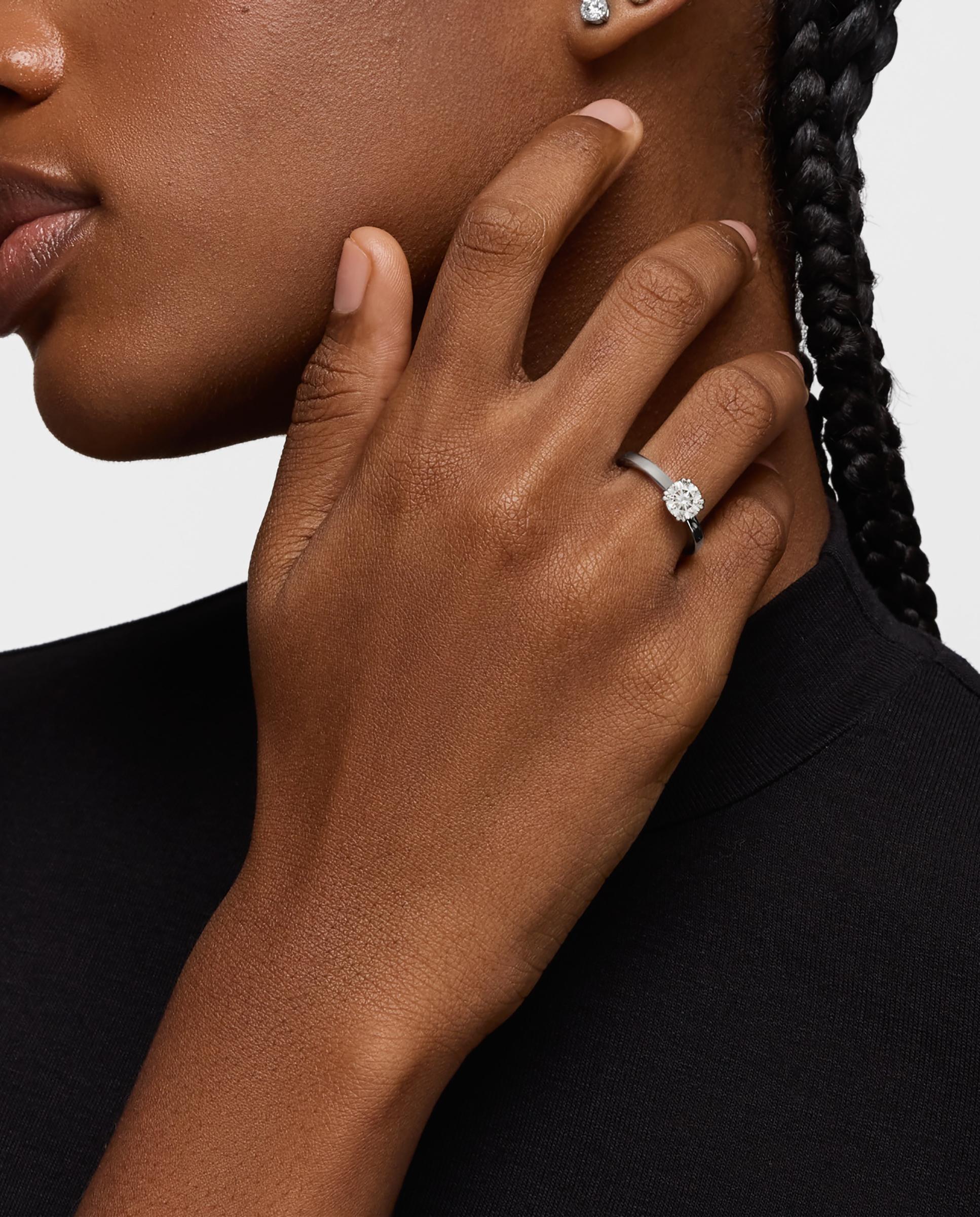 Anillo solitario essentials lgd de platino con diamante creado en laboratorio 1,00 ct - Tous - Blanco Blanco-3
