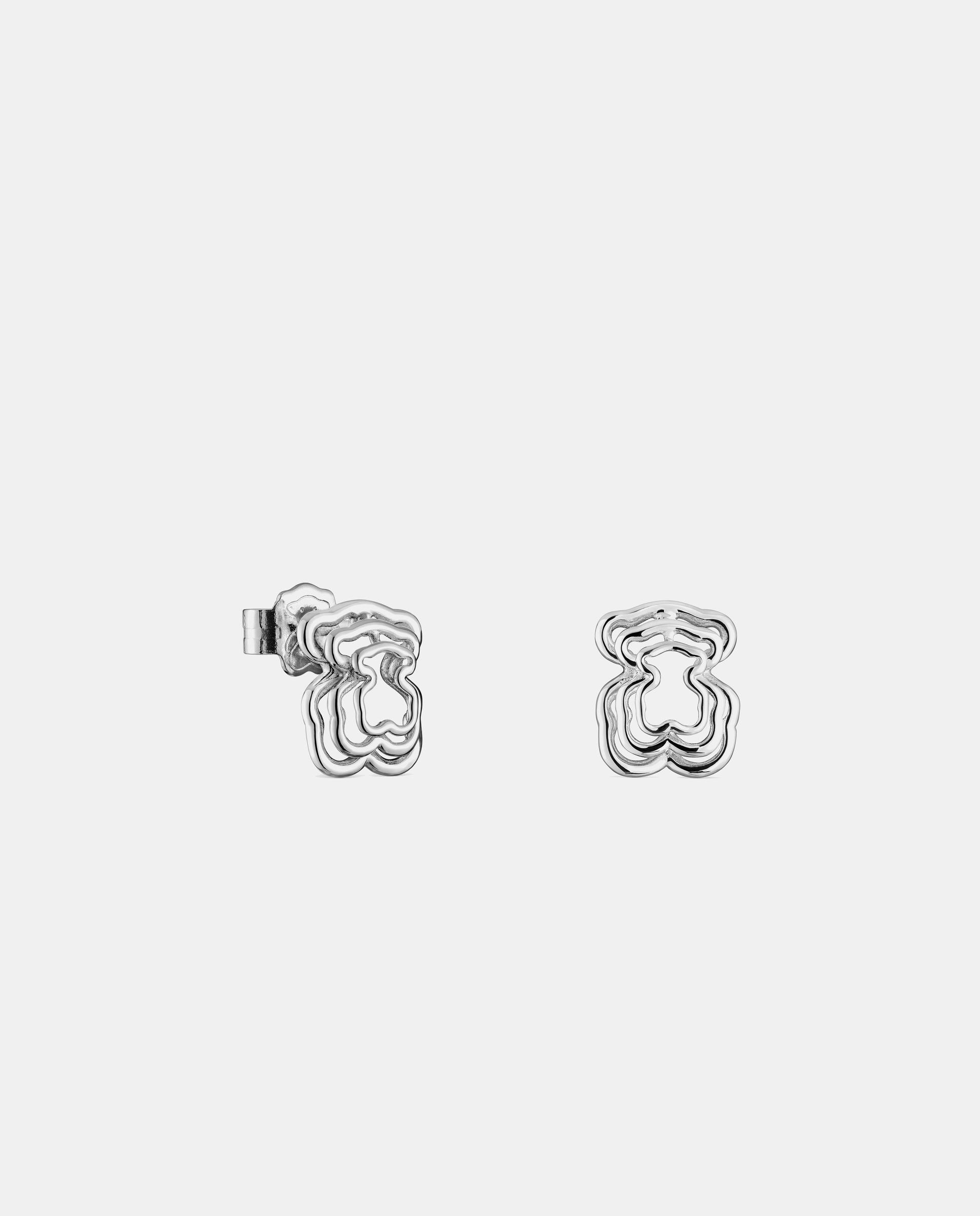 Pendientes bickie oso de plata - Tous - Plateado Plateado-1