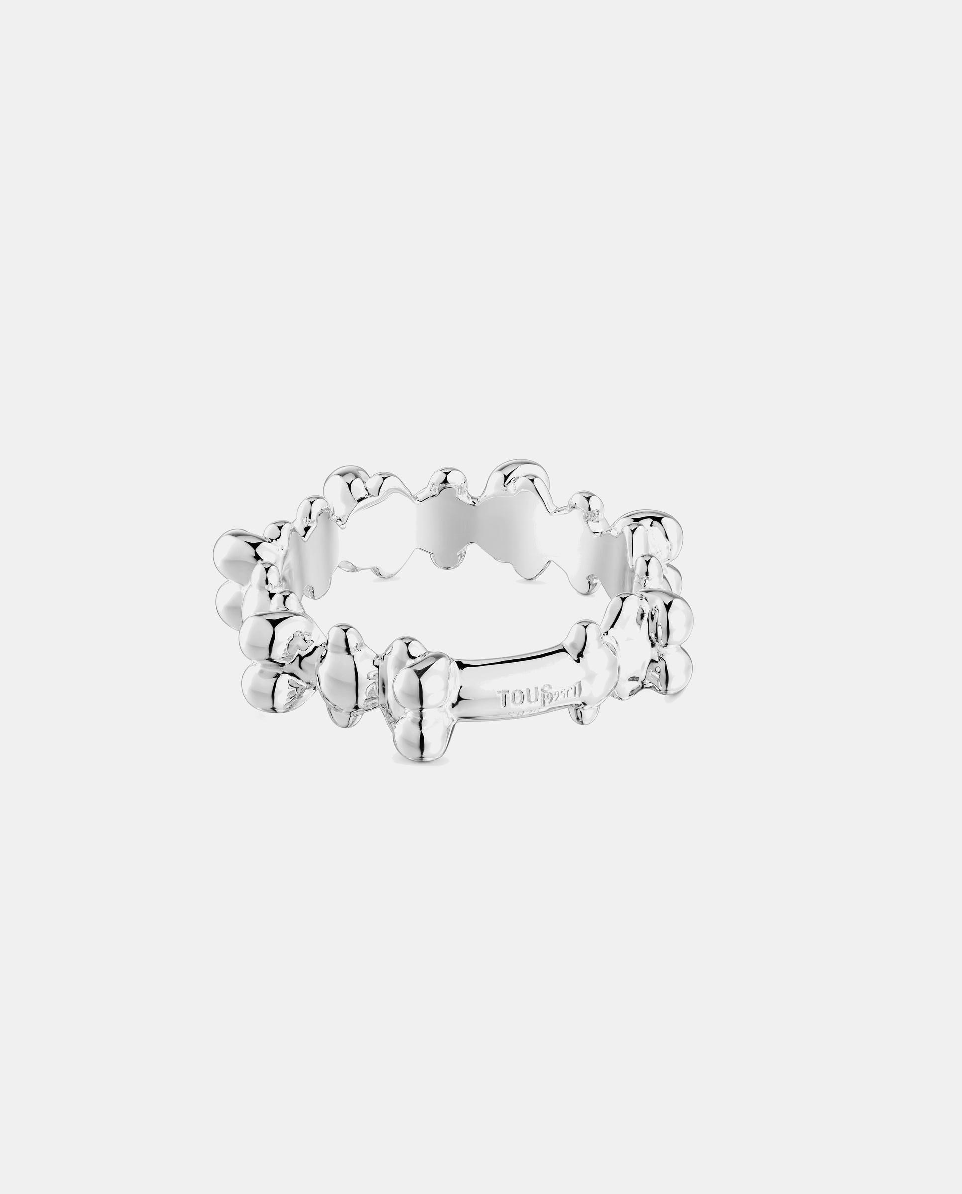 Anillo bold bear mediano de plata con osos - Tous - Plateado Plateado-3