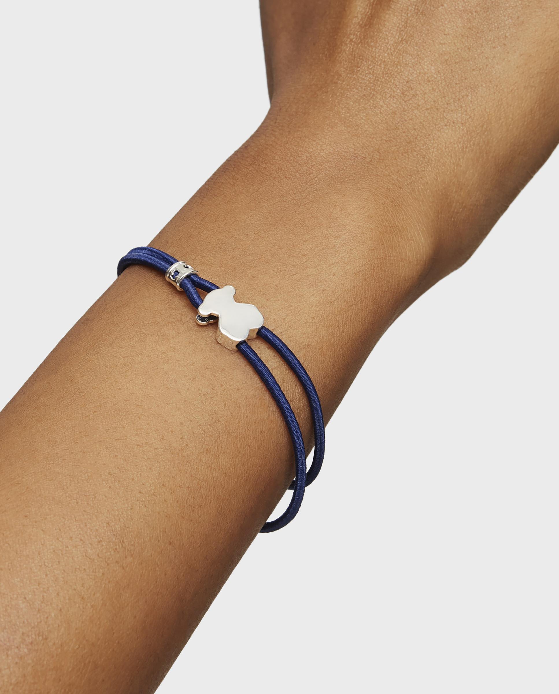 Pulsera tous sweet dolls elástica de 17cm con motivo de plata - Azul Azul-5