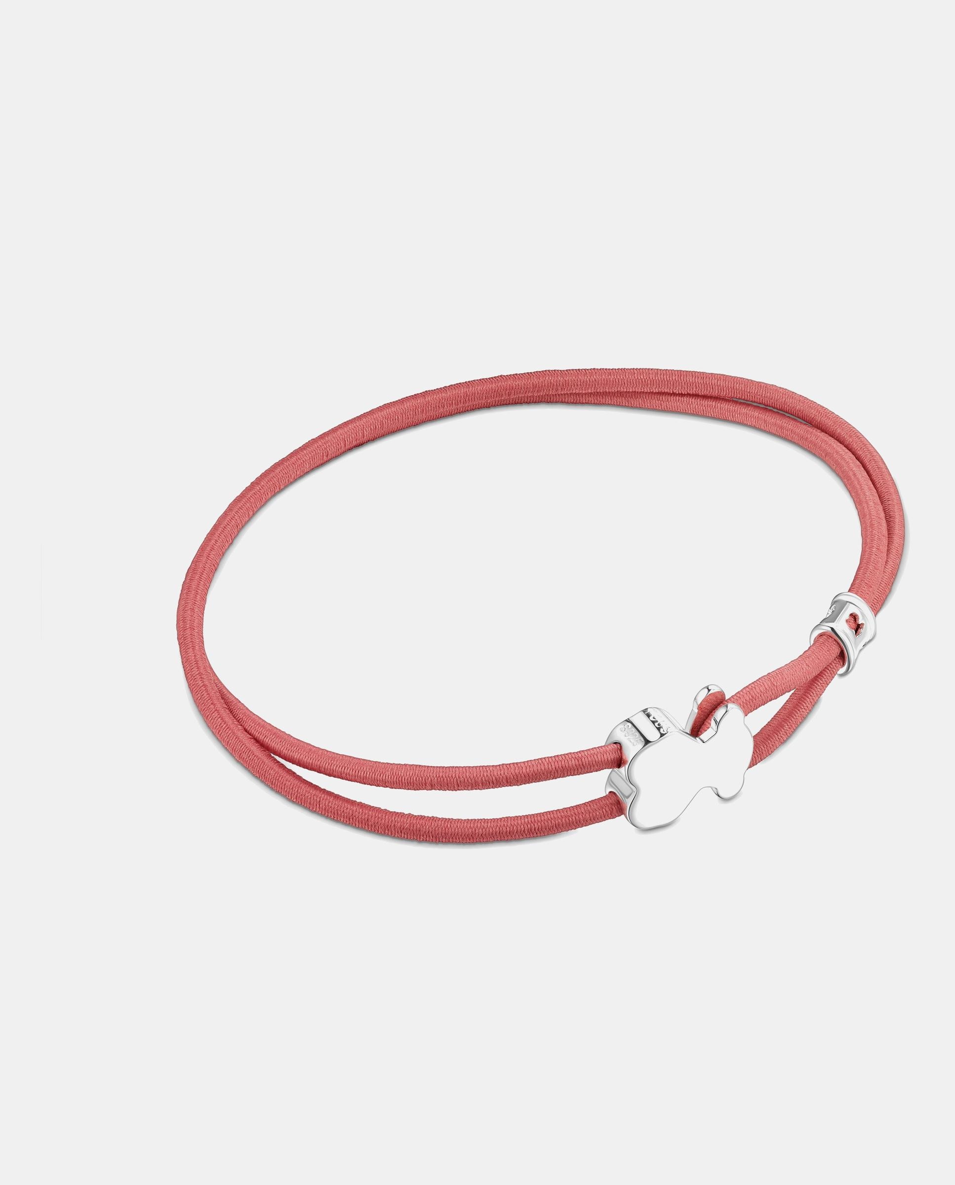 Pulsera tous sweet dolls elástica de 17cm con motivo de plata - Rosa Rosa-1