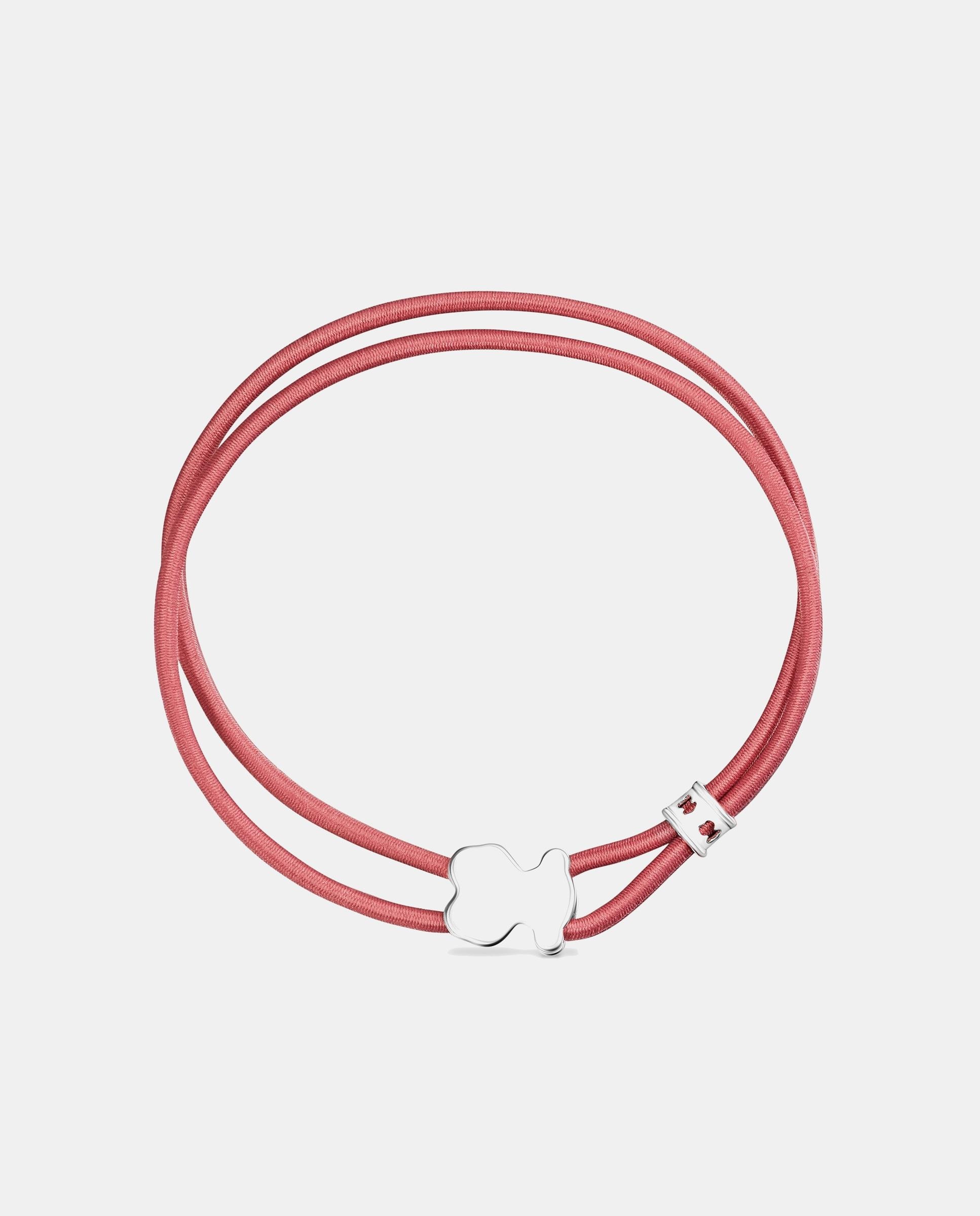 Pulsera tous sweet dolls elástica de 17cm con motivo de plata - Rosa Rosa-2