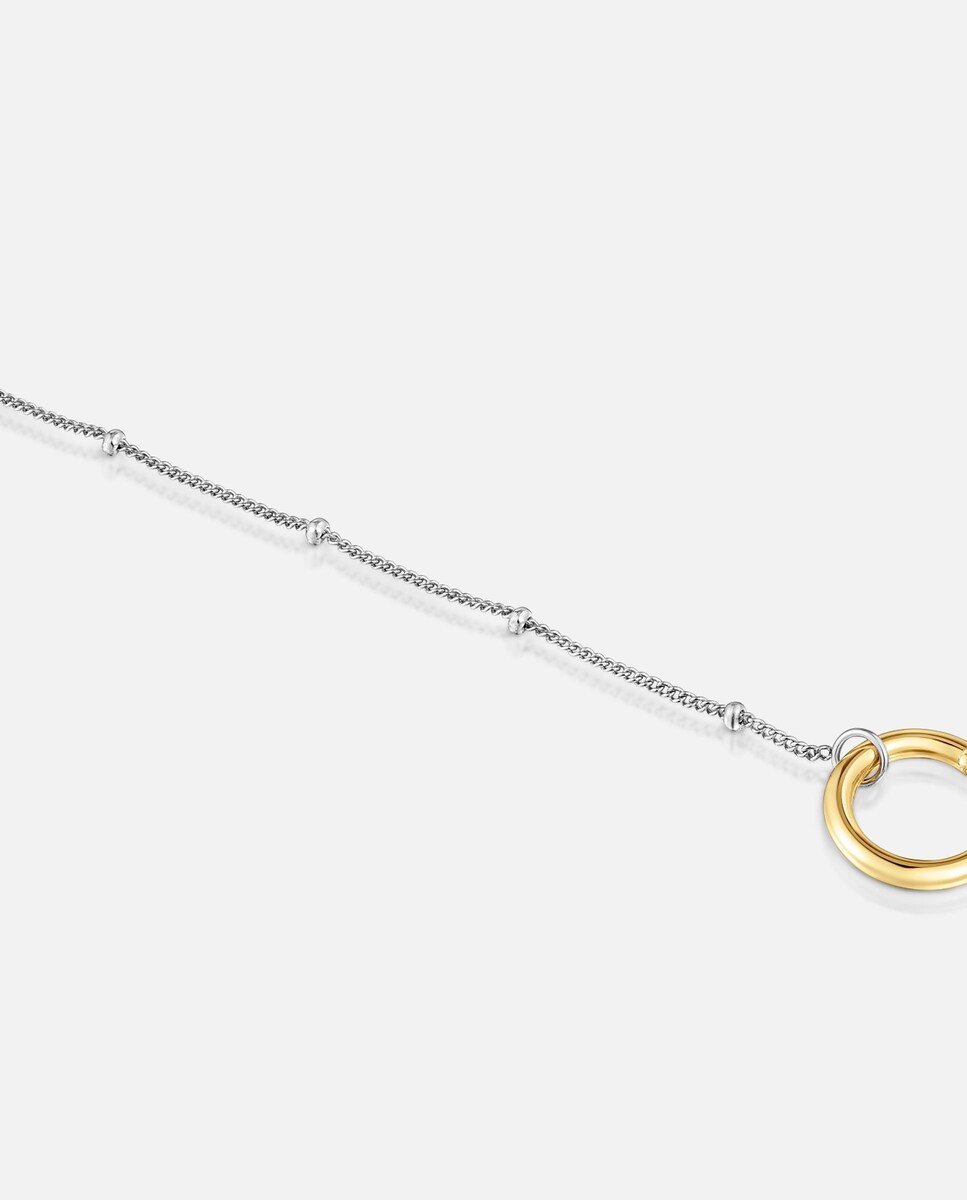 Set Reloj Para Mujer Con Pulsera Es5376set De Acero Dorado Plateado