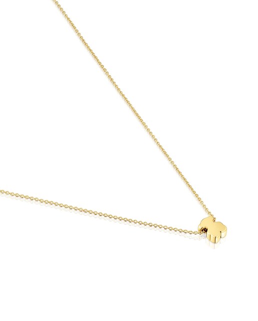 Imagen 0 de Collar Sweet Dolls corto de oro con oso 6 mm