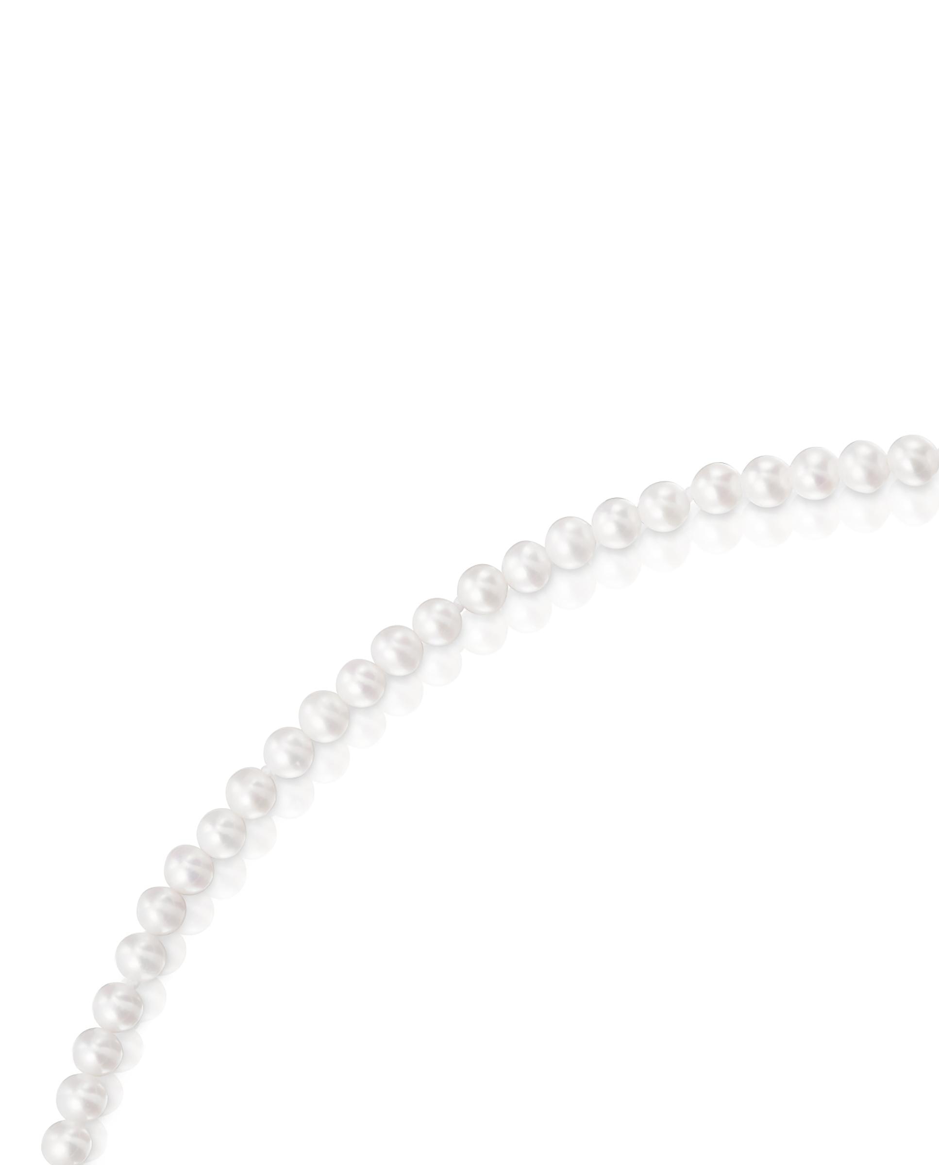 Collar hold oval con perlas y anilla de plata Blanco Tous Blanco-3