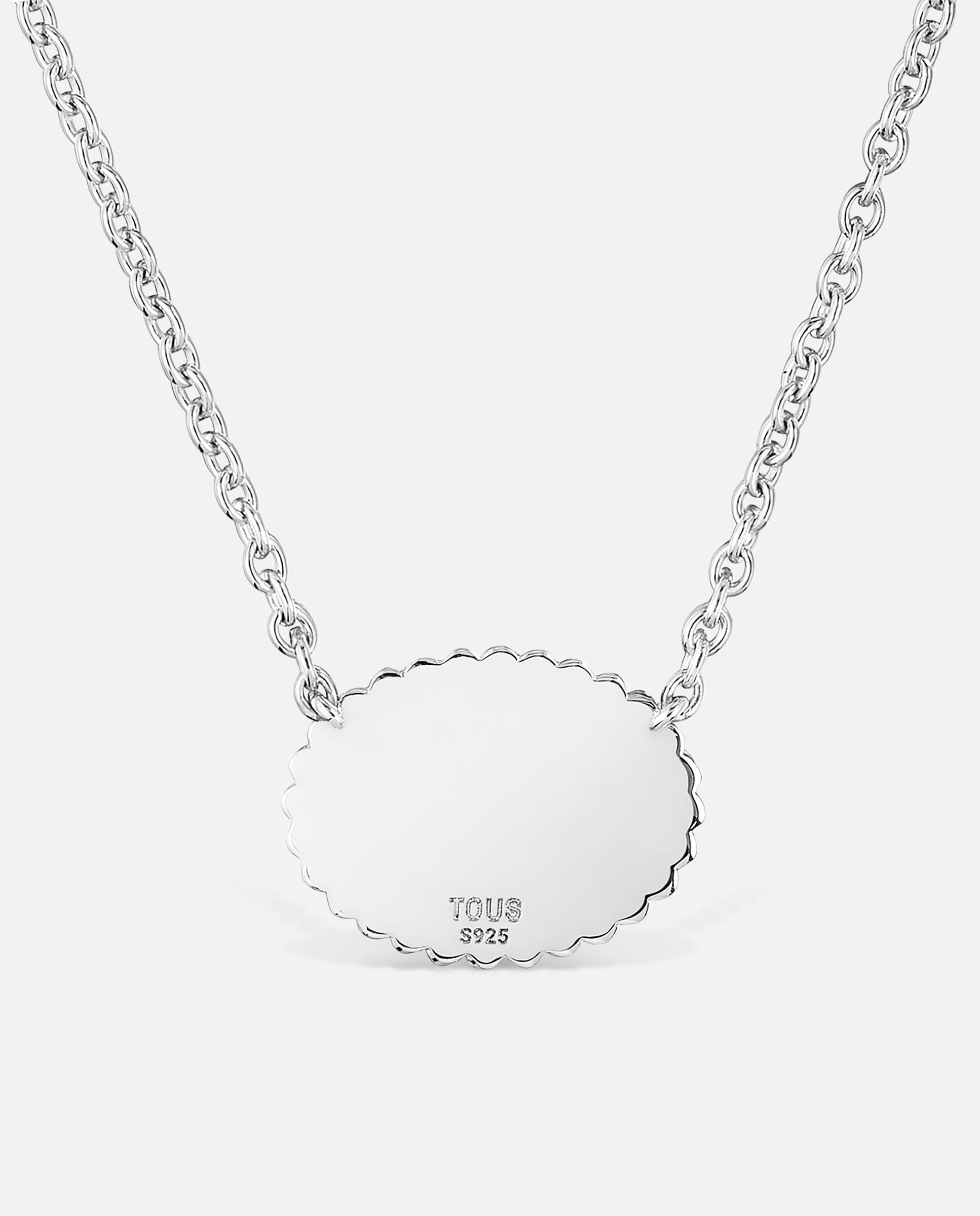 Collar mom corto de plata con placa - Tous - Plateado Plateado-3