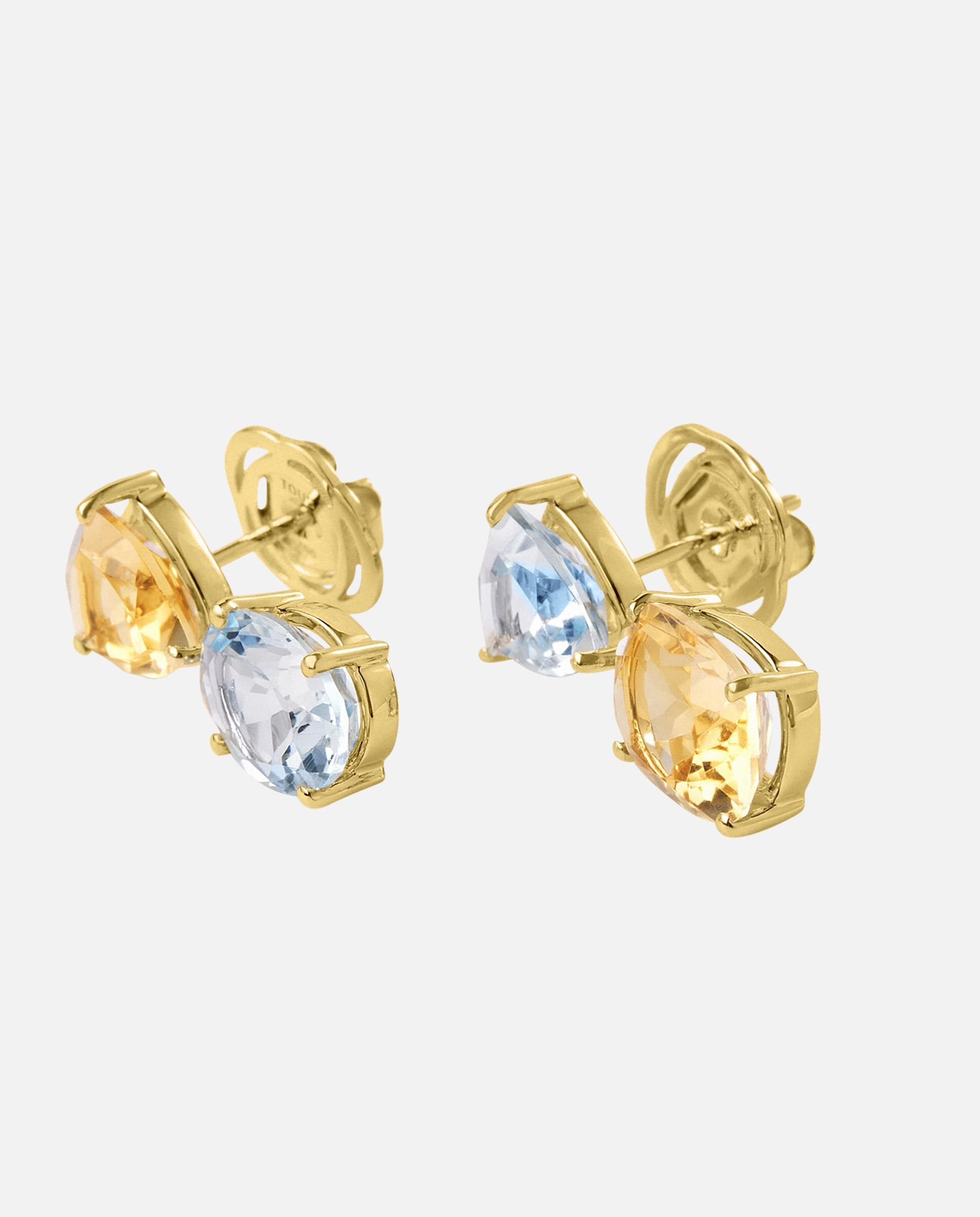 Pendientes largos atelier de oro con citrino y topacio - Tous - Multicolor Multicolor-2