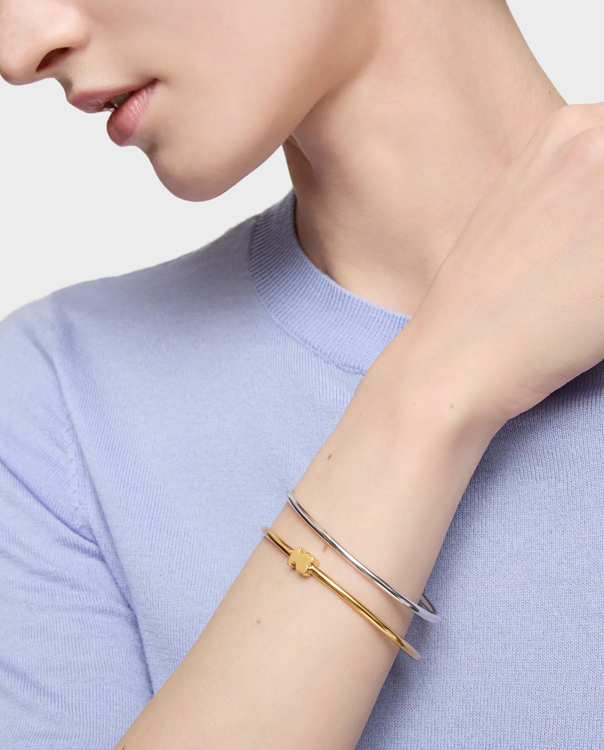 Pulsera rígida sweet dolls bañado en oro 18 kt sobre plata - Tous - Dorado Dorado-4