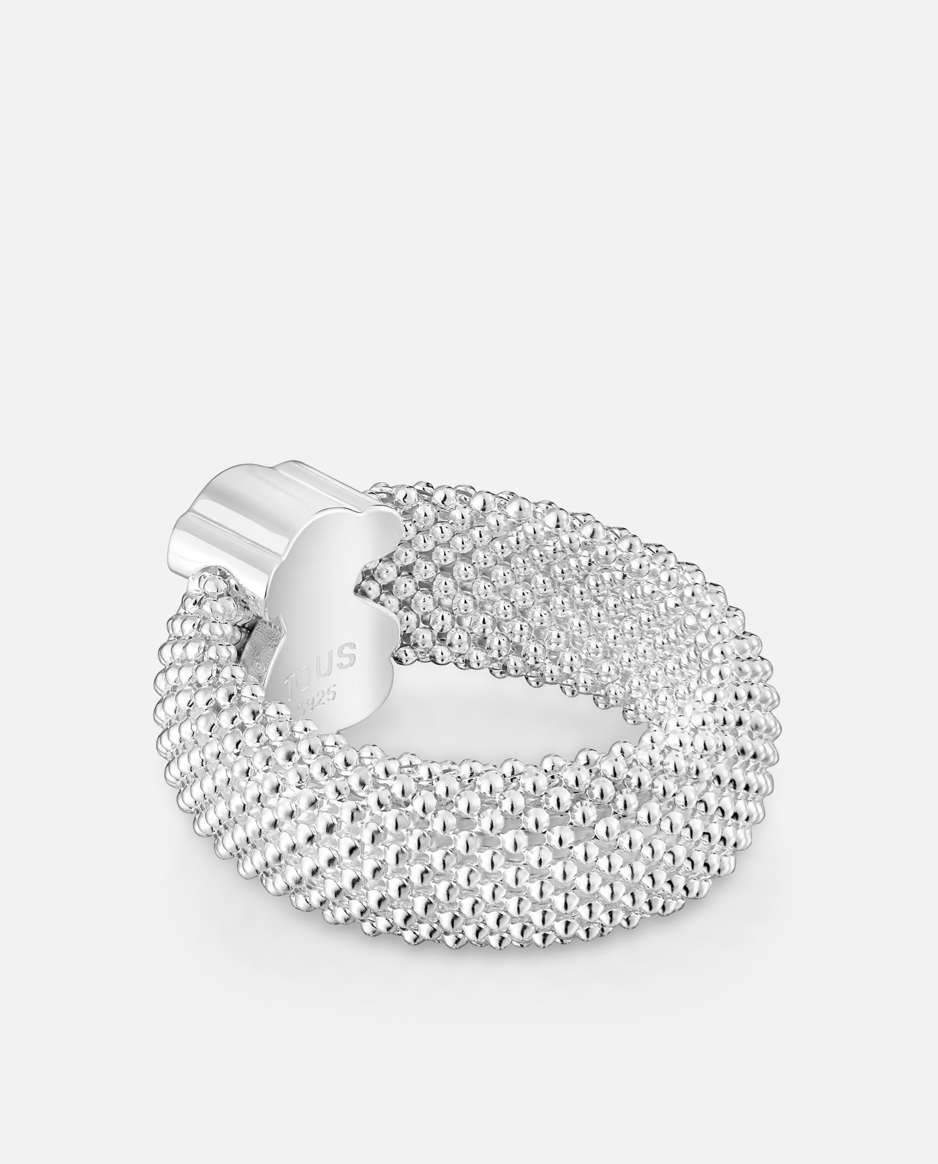 Anillo icon mesh de plata con oso 10 mm - Tous - Plateado Plateado-3