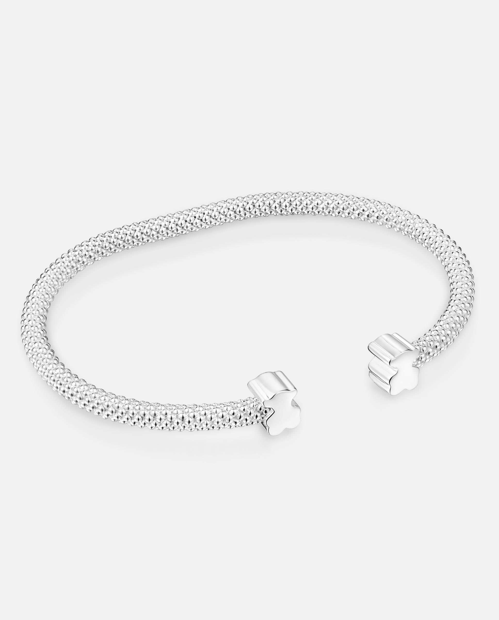 Pulsera rígida icon mesh de plata con oso 7 mm - Tous - Plateado Plateado-1