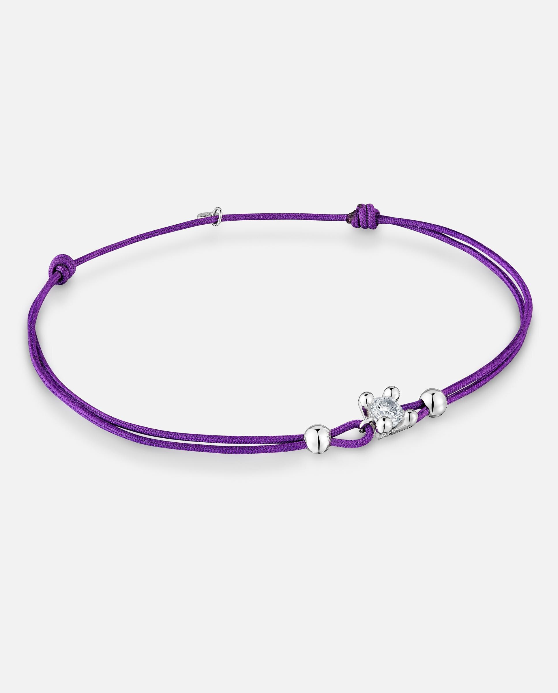 Pulsera de nylon con platino y diamante creado en laboratorio shine lgd - Tous - Blanco Blanco-1