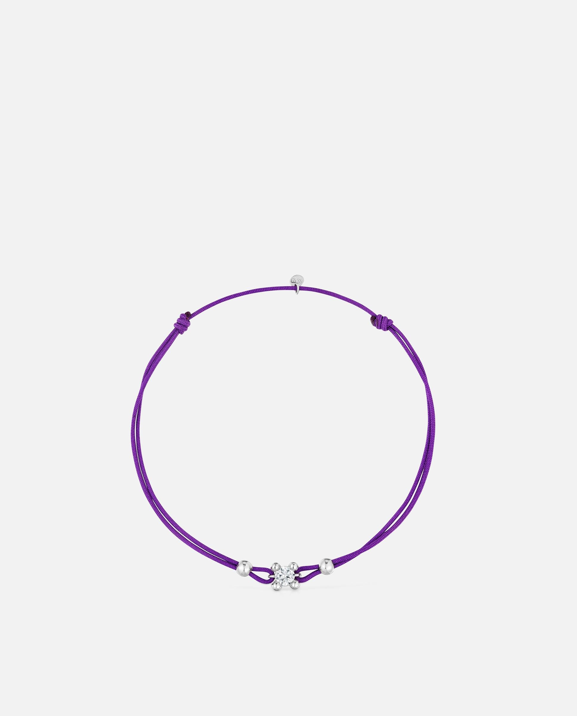 Pulsera de nylon con platino y diamante creado en laboratorio shine lgd - Tous - Blanco Blanco-2