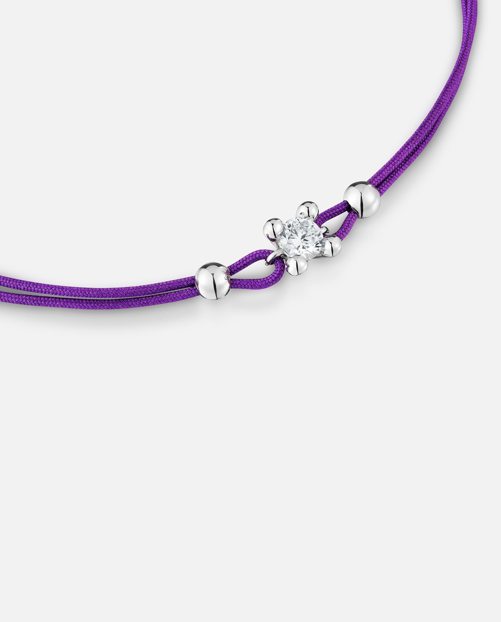 Pulsera de nylon con platino y diamante creado en laboratorio shine lgd - Tous - Blanco Blanco-3