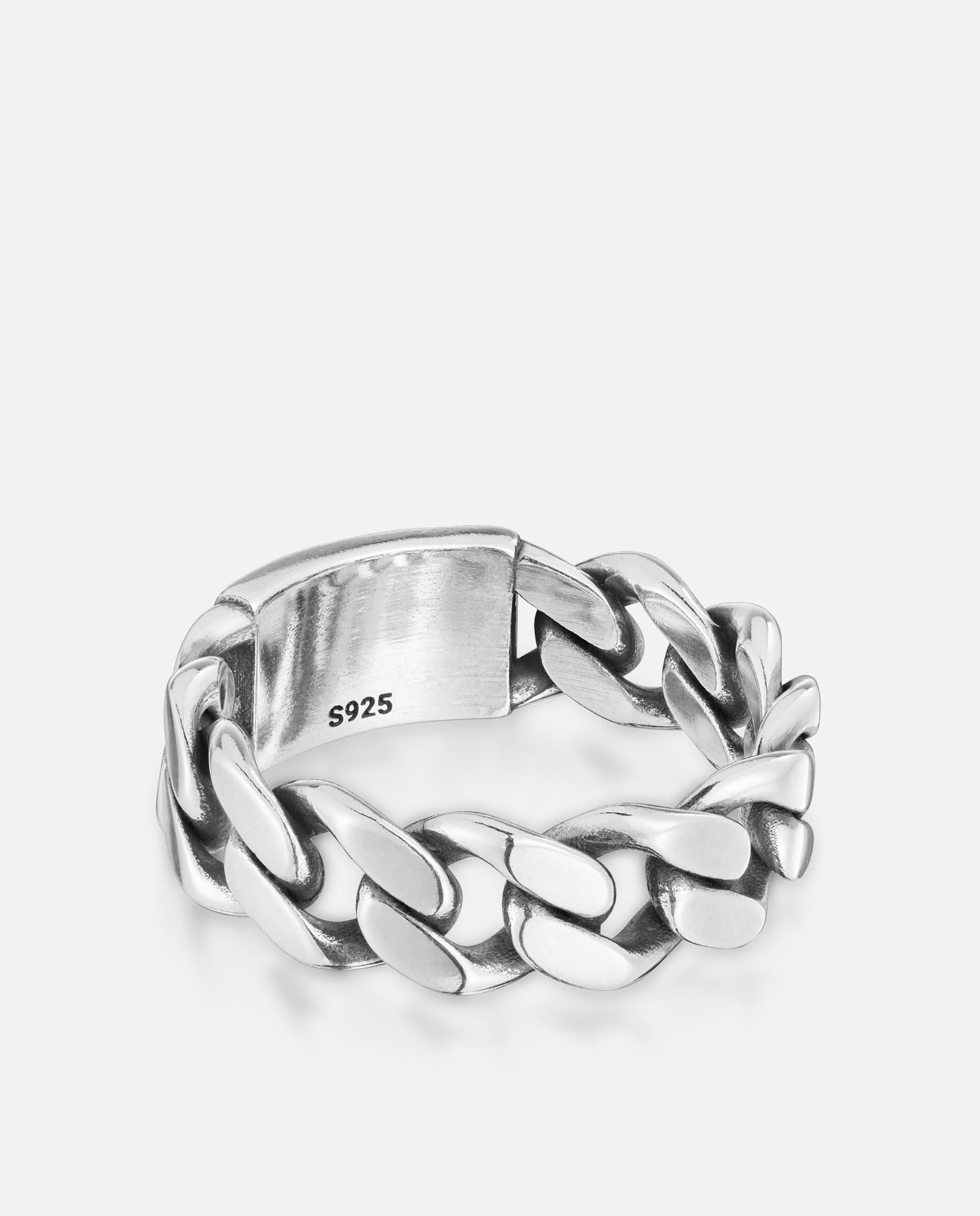 Anillo de hombre tous man cadena de plata 7 mm - Plateado Plateado-2
