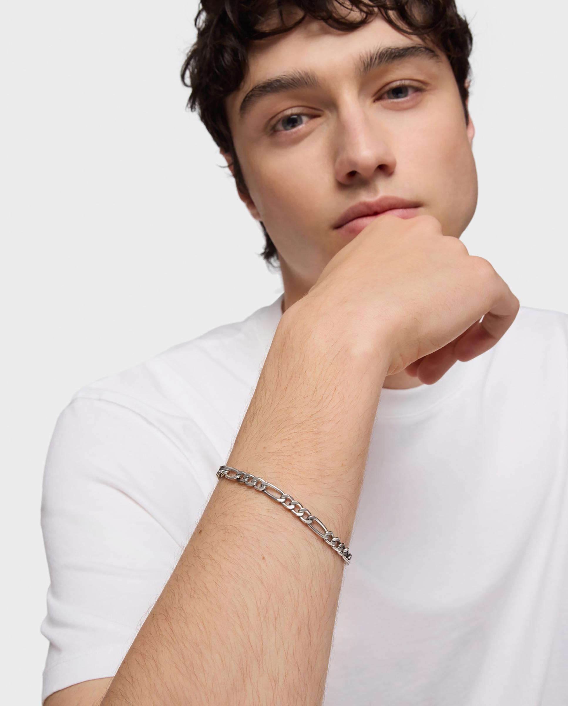 Pulsera de cadena tous man barbada de plata - Plateado Plateado-4
