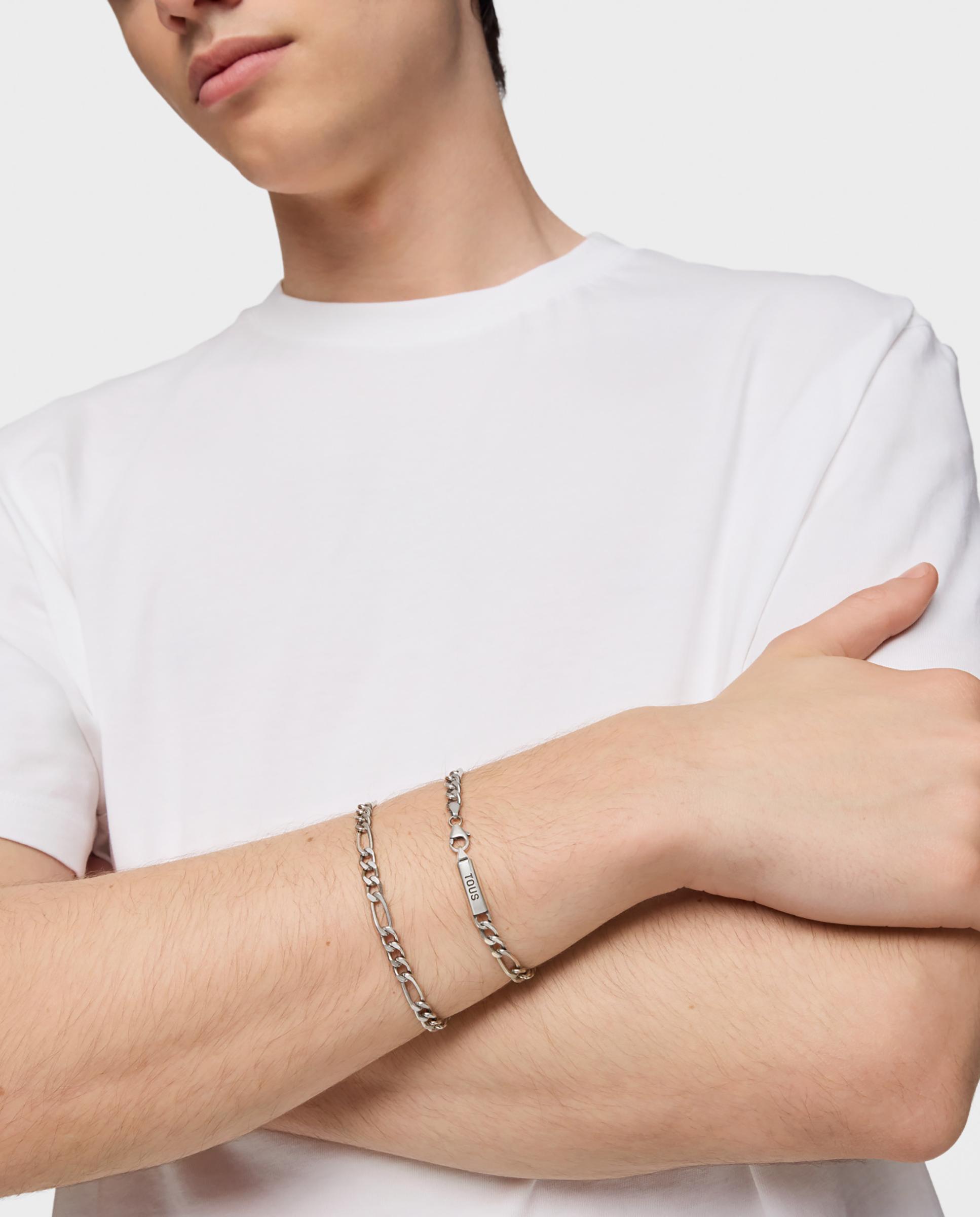 Pulsera de cadena tous man barbada de plata - Plateado Plateado-5