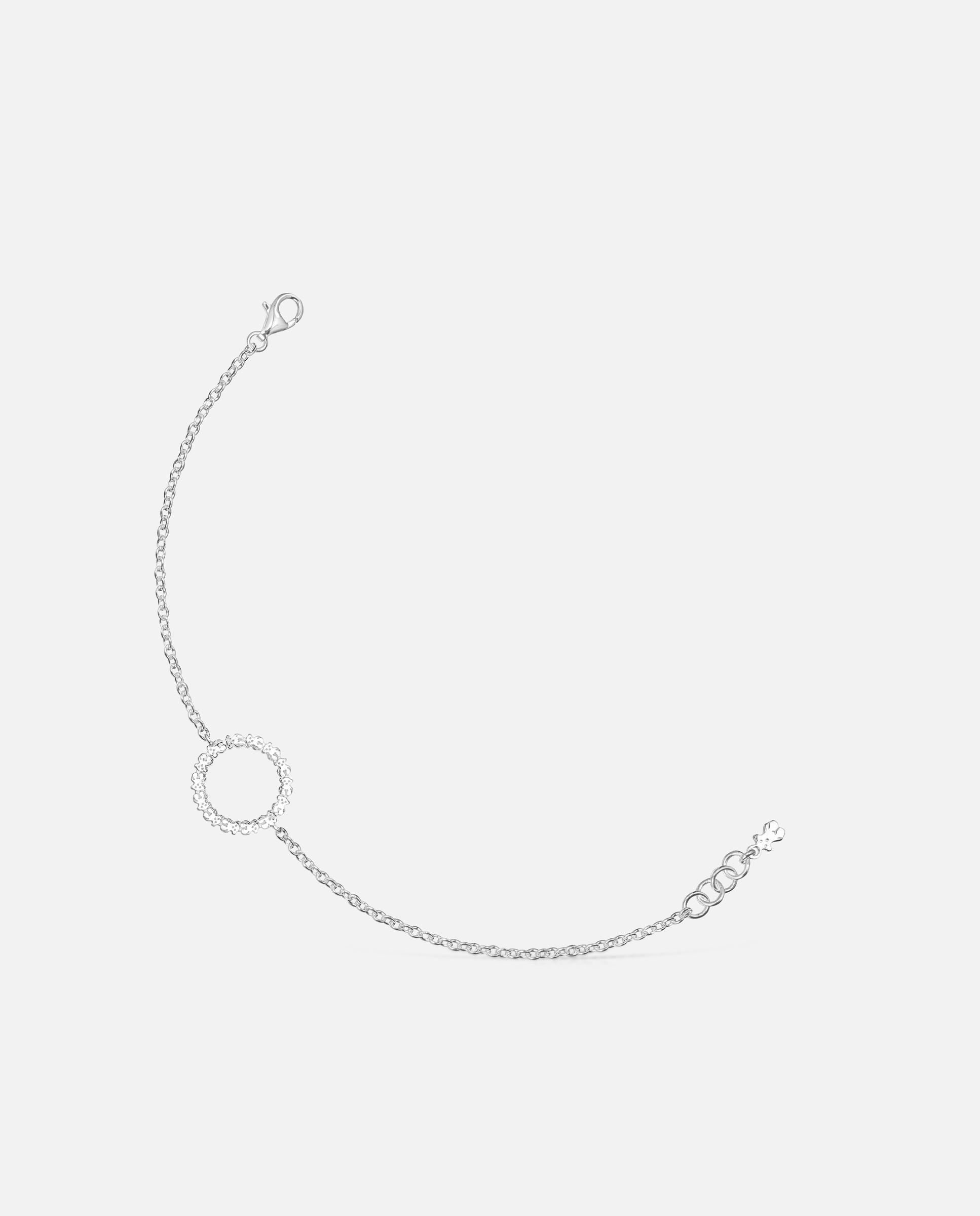 Imagen 1 de Pulsera de cadena straight disco de plata Plateado