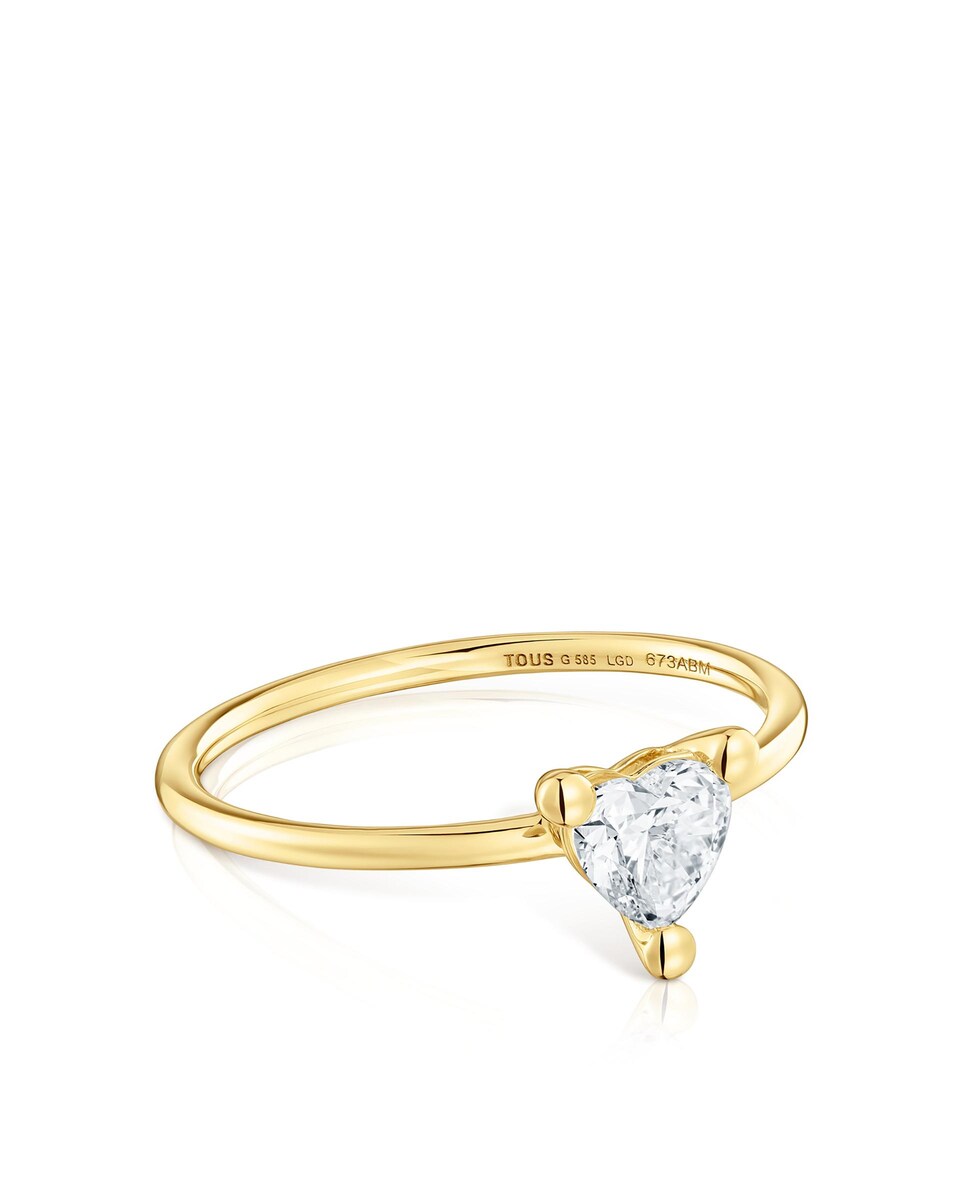 Anillo Garden Of Love LGD de oro con diamante creado en laboratorio Blanco-2
