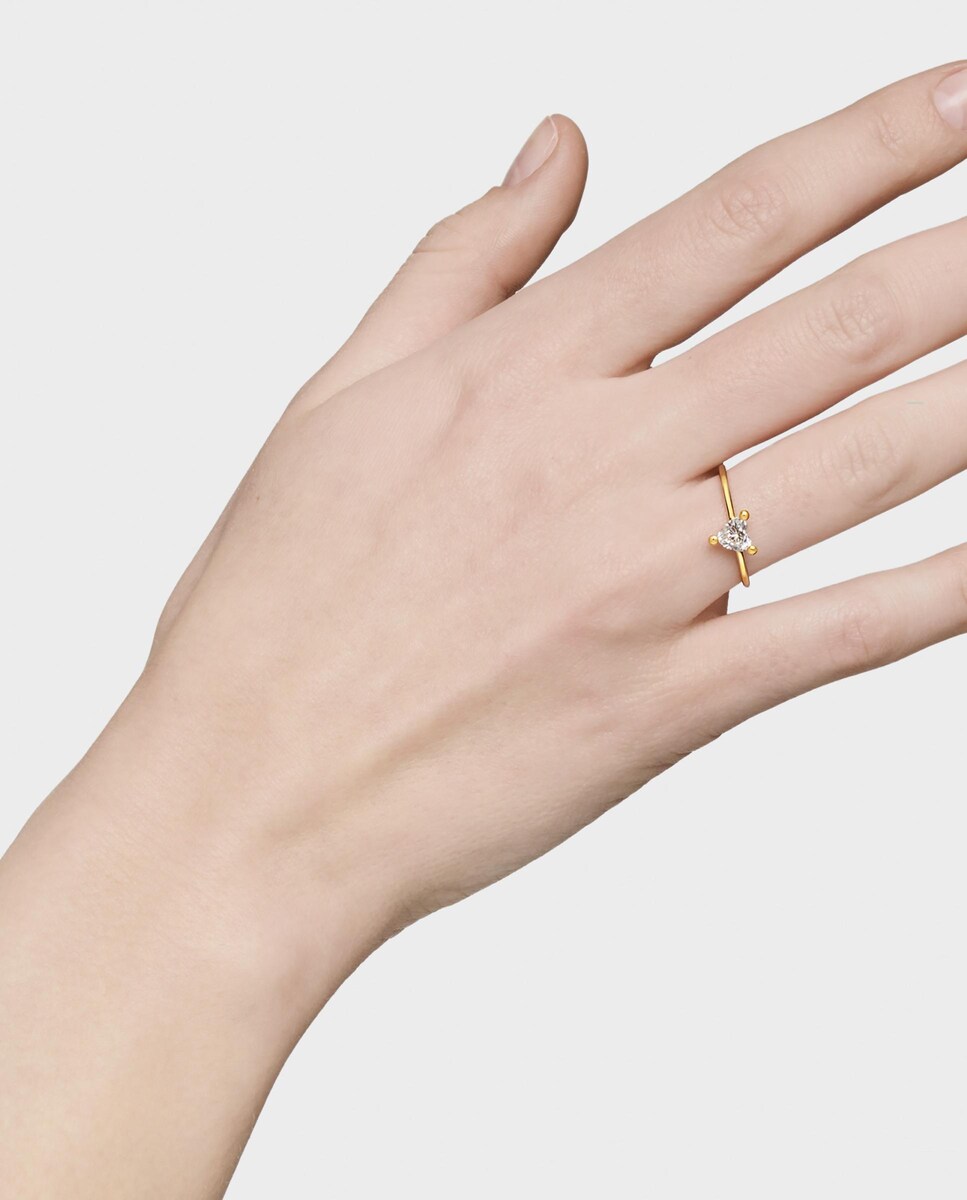 Anillo Garden Of Love LGD de oro con diamante creado en laboratorio Blanco-5