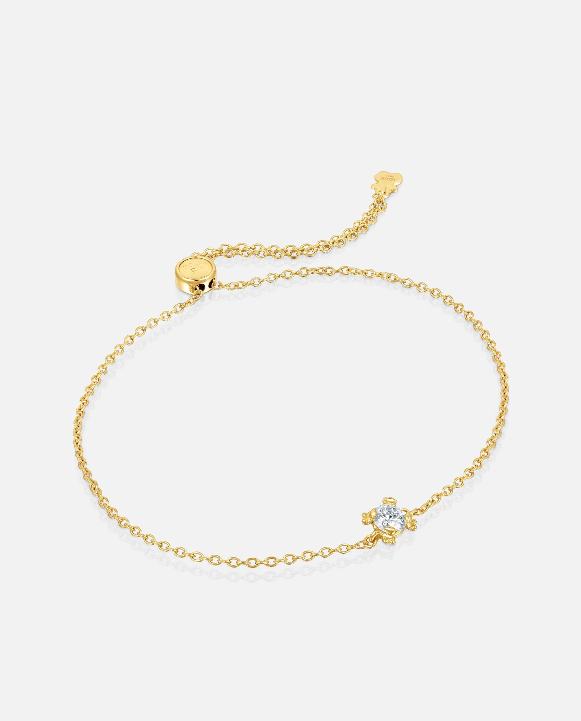 Imagen 1 de Pulsera color pills bañado en oro 18 kt sobre plata y diamante creado en laboratorio Blanco