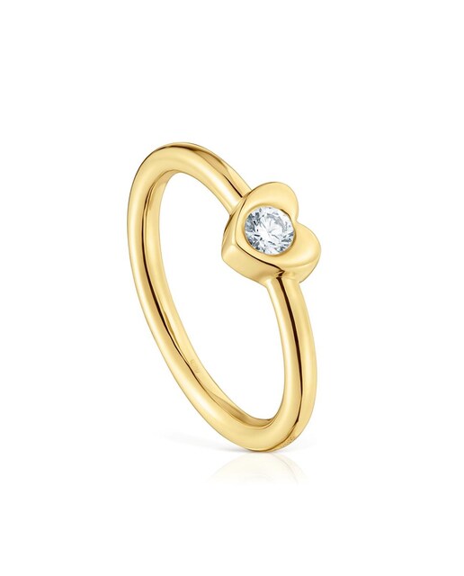 Imagen 0 de Anillo Lili de oro con diamante creado en laboratorio