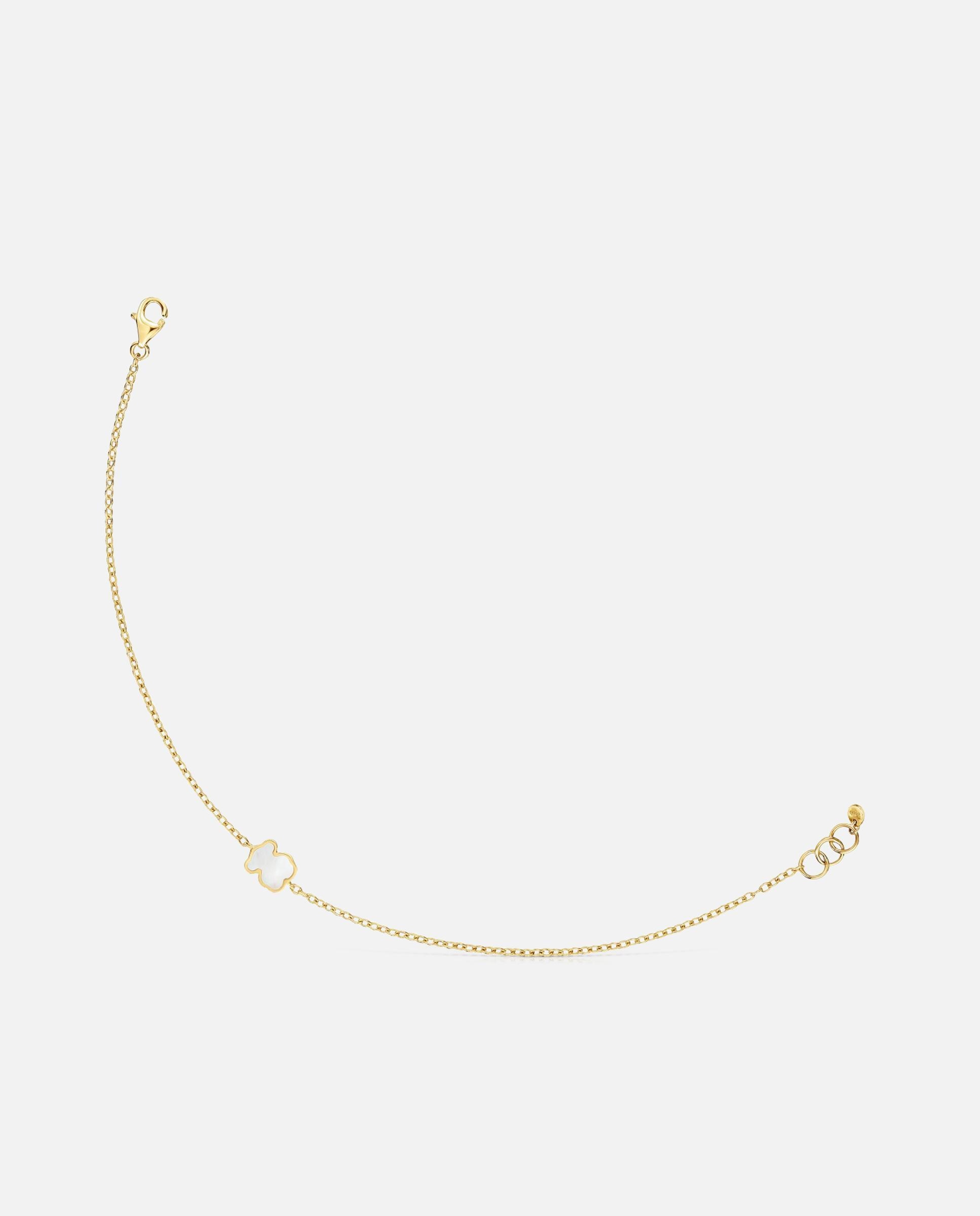 Pulsera de cadena xxs de oro 14 kt y nácar - Tous - Blanco Blanco-1