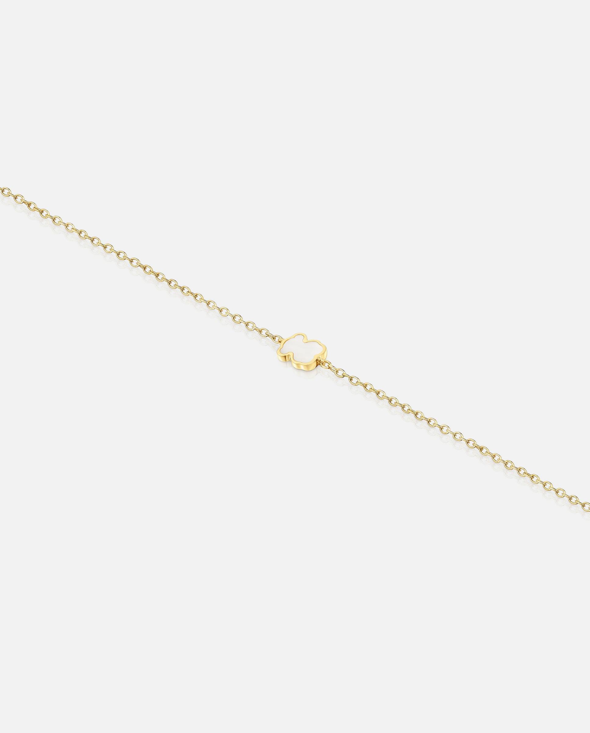 Pulsera de cadena xxs de oro 14 kt y nácar - Tous - Blanco Blanco-3