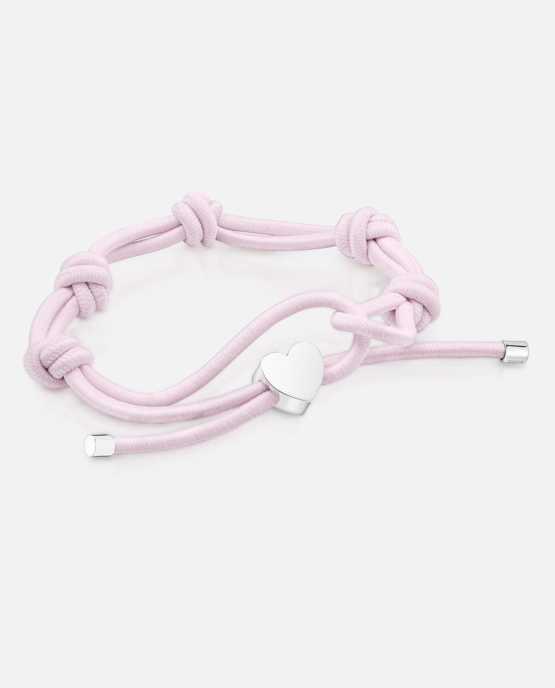 Imagen 1 de Pulsera sweet dolls elástica con corazón de plata Lila