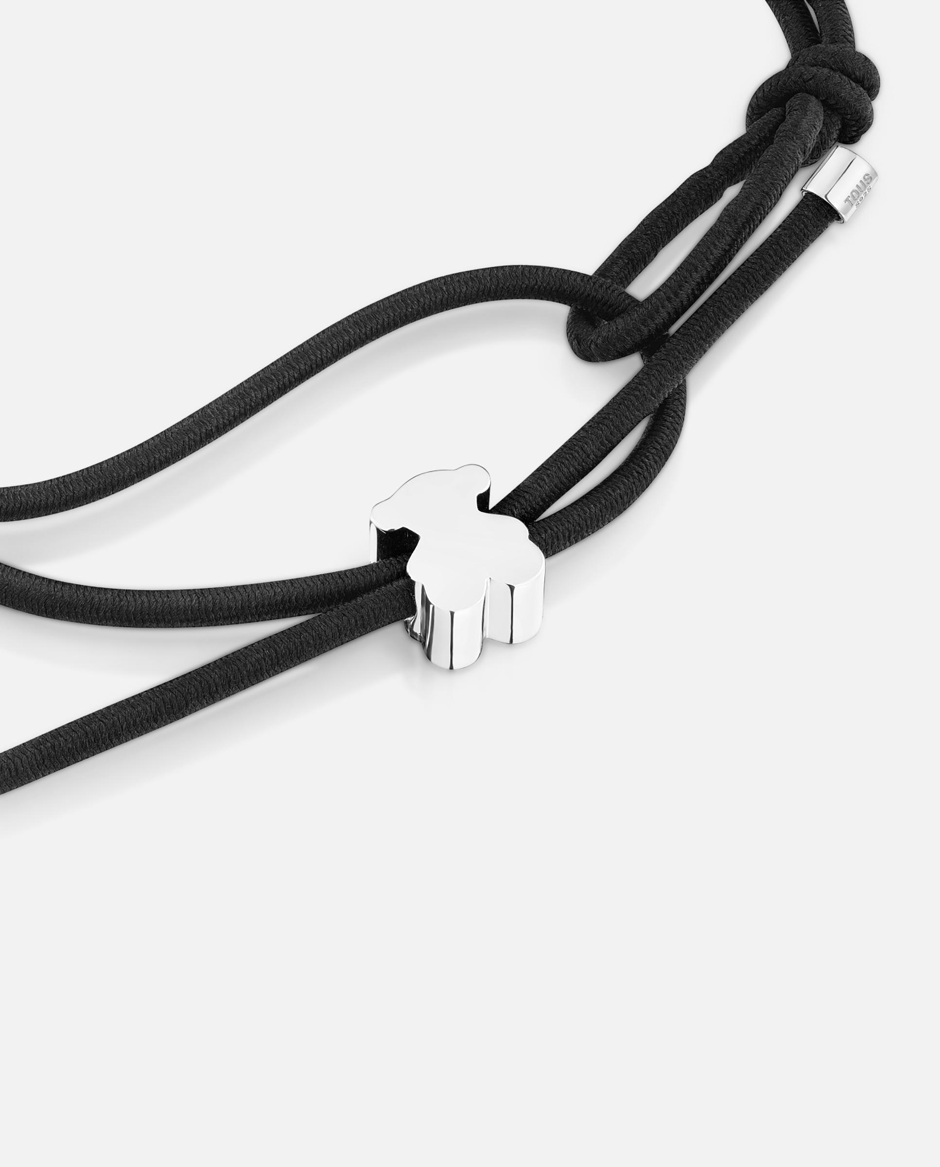 Imagen 3 de Pulsera sweet dolls elástica con oso de plata - Tous - Negro Negro