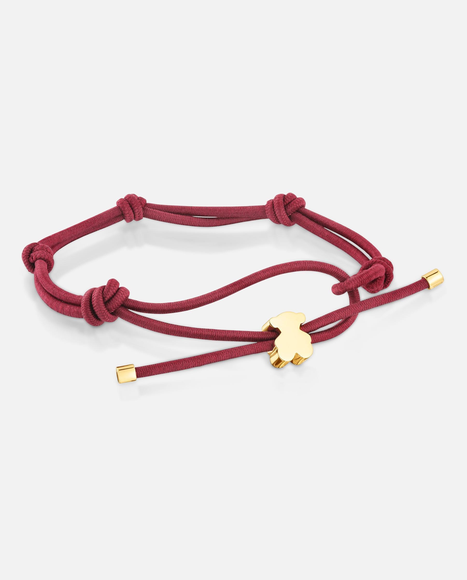 Pulsera de cordón e hilo azul y flor de plata sweet dolls - Tous - Burdeos Burdeos-1