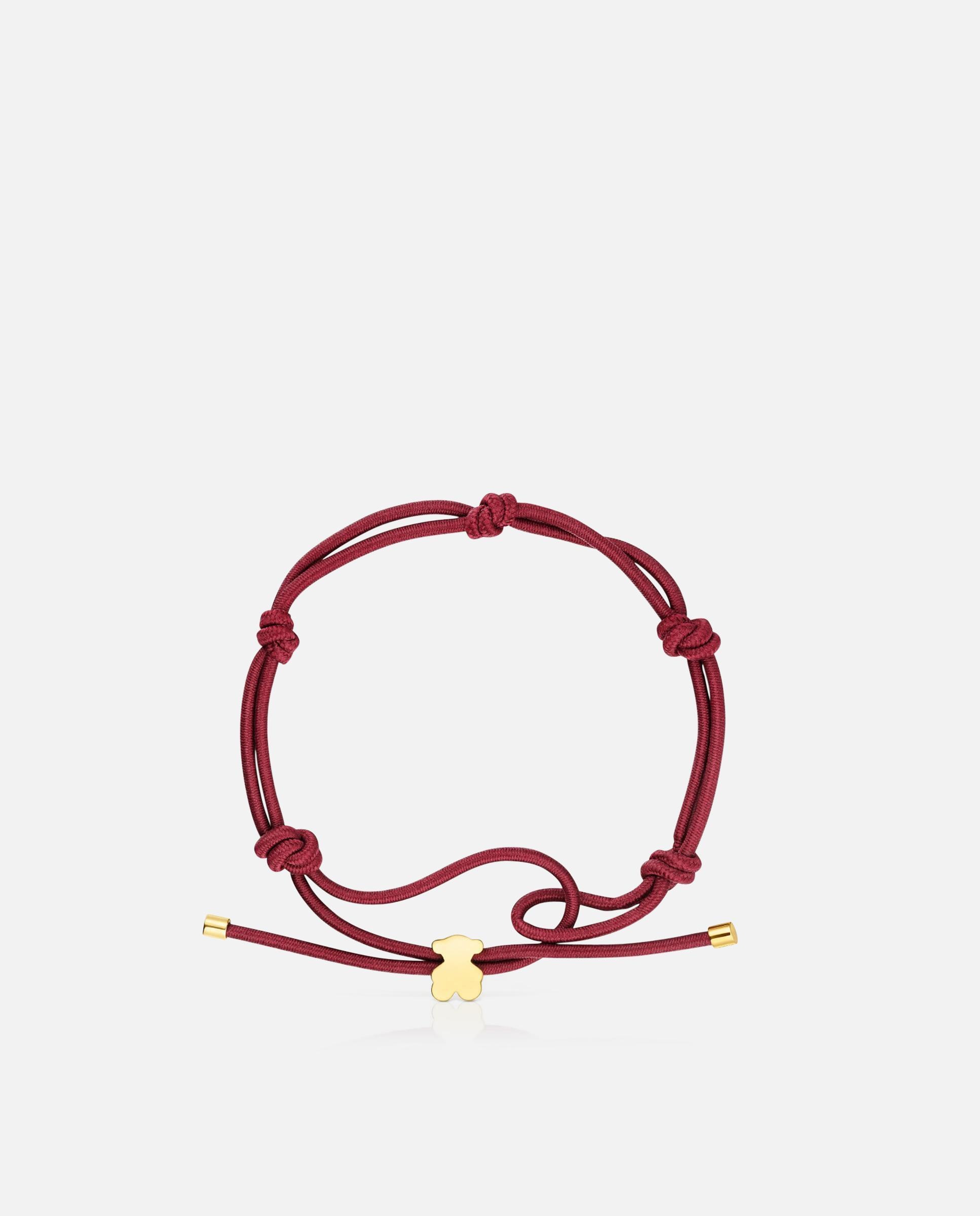 Pulsera de cordón e hilo azul y flor de plata sweet dolls - Tous - Burdeos Burdeos-2
