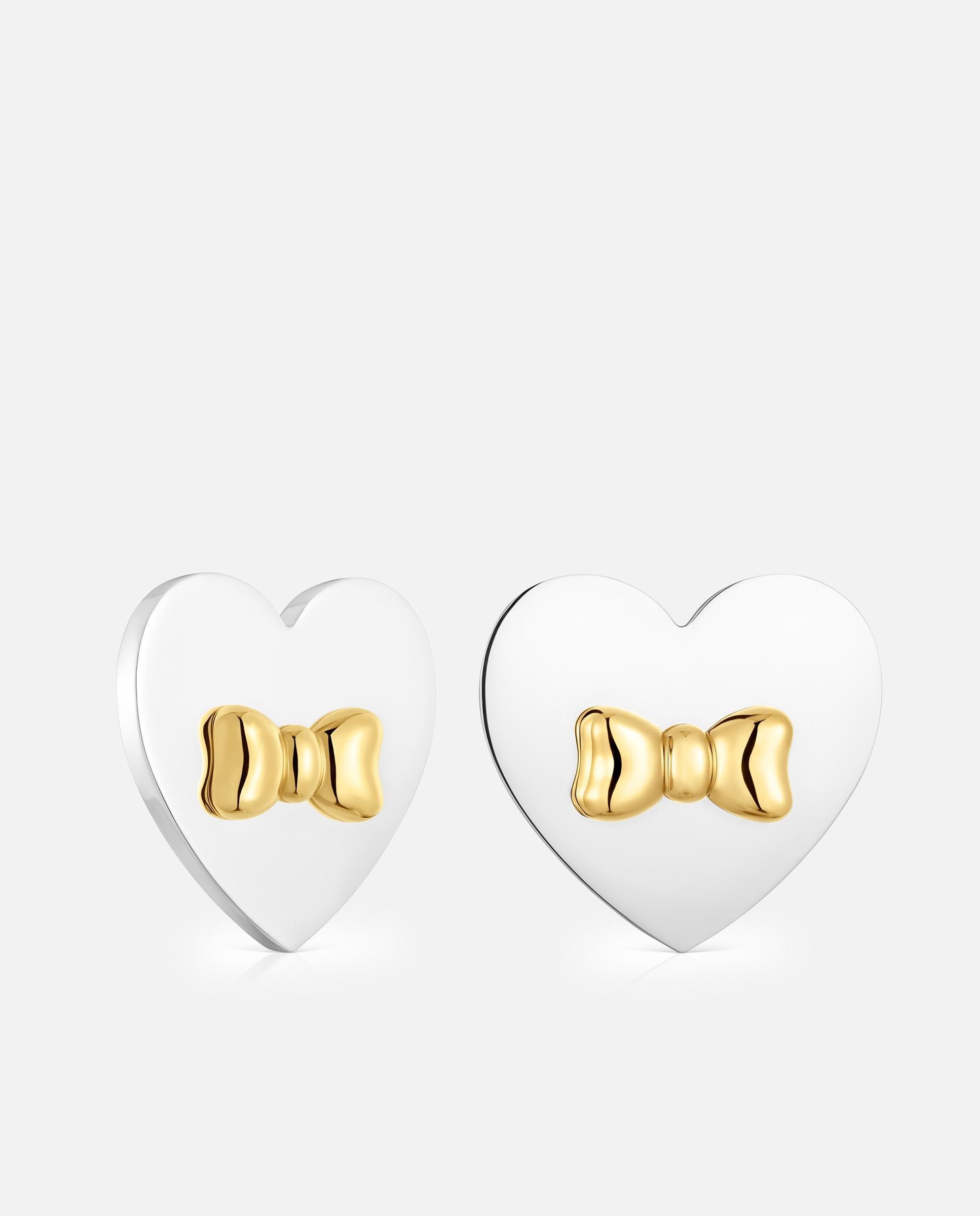 Pendientes corazón con lazo bicolor Bicolor Tous Bicolor-1