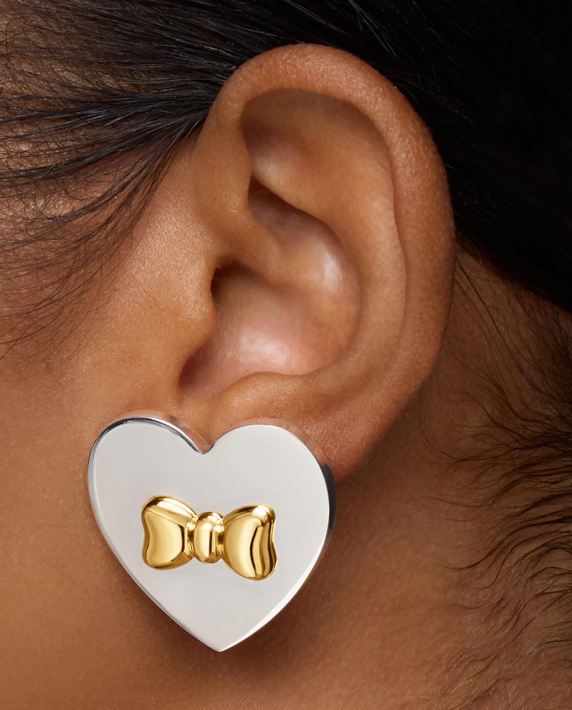 Pendientes corazón con lazo bicolor Bicolor Tous Bicolor-5