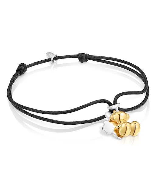Imagen 0 de Pulsera Bold Bear bicolor de nylon con doble oso