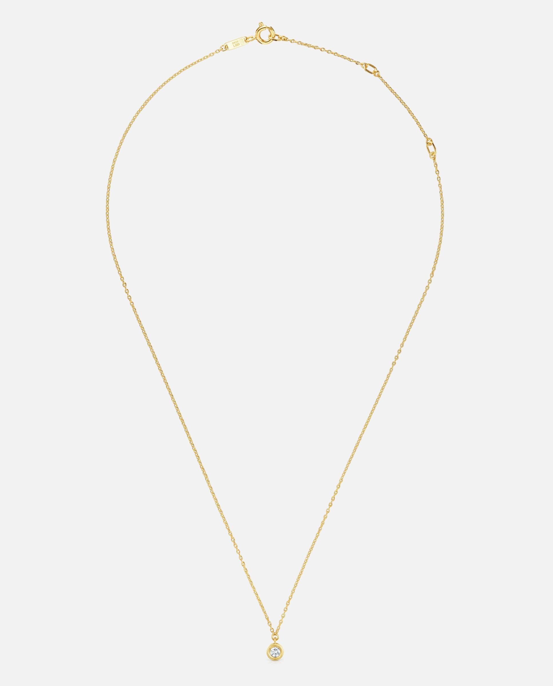 Collar line corto bañado en 18 kt sobre plata y diamante creado en laboratorio - Tous - Blanco Blanco-1