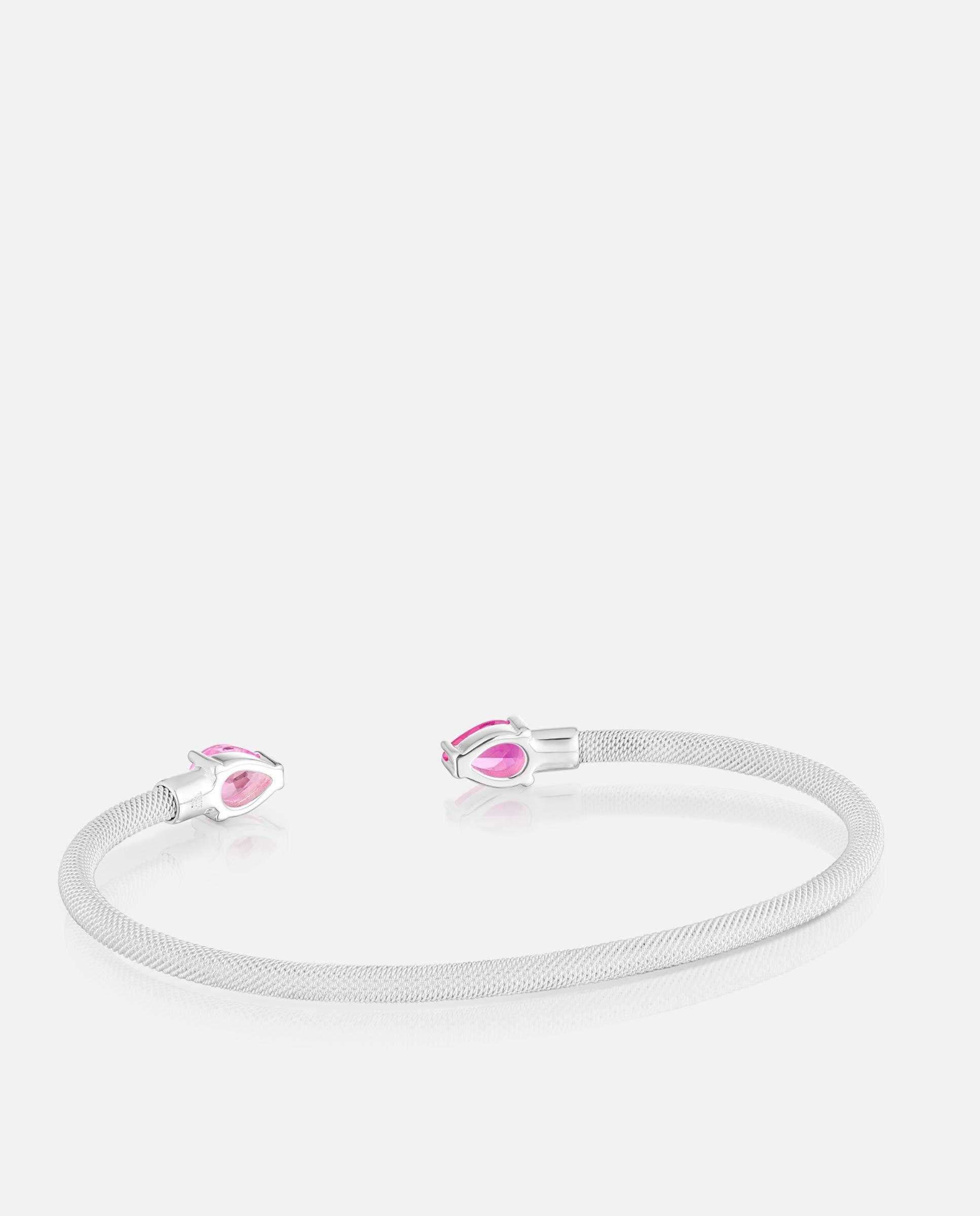 Brazalete esclava mesh lgg de plata y gemas - Tous - Rosa Rosa-3