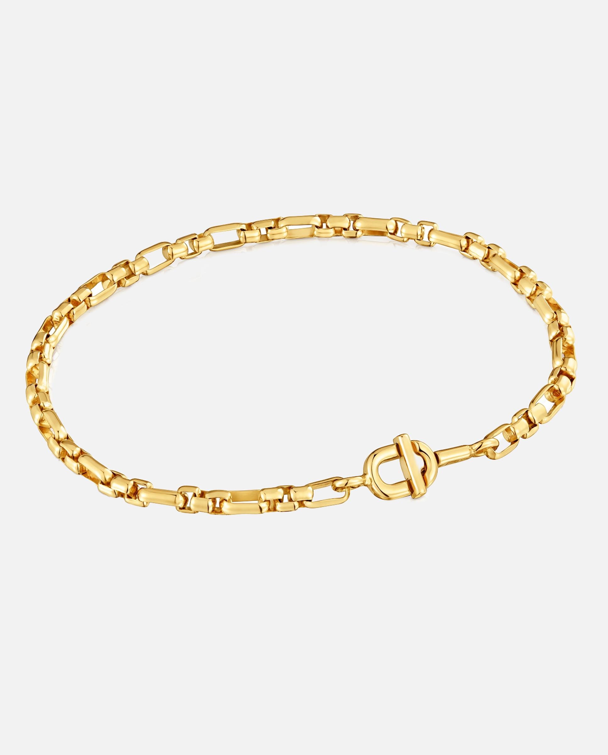 Pulsera cadena cuadrada con baño de oro 18 kt sobre plata tous