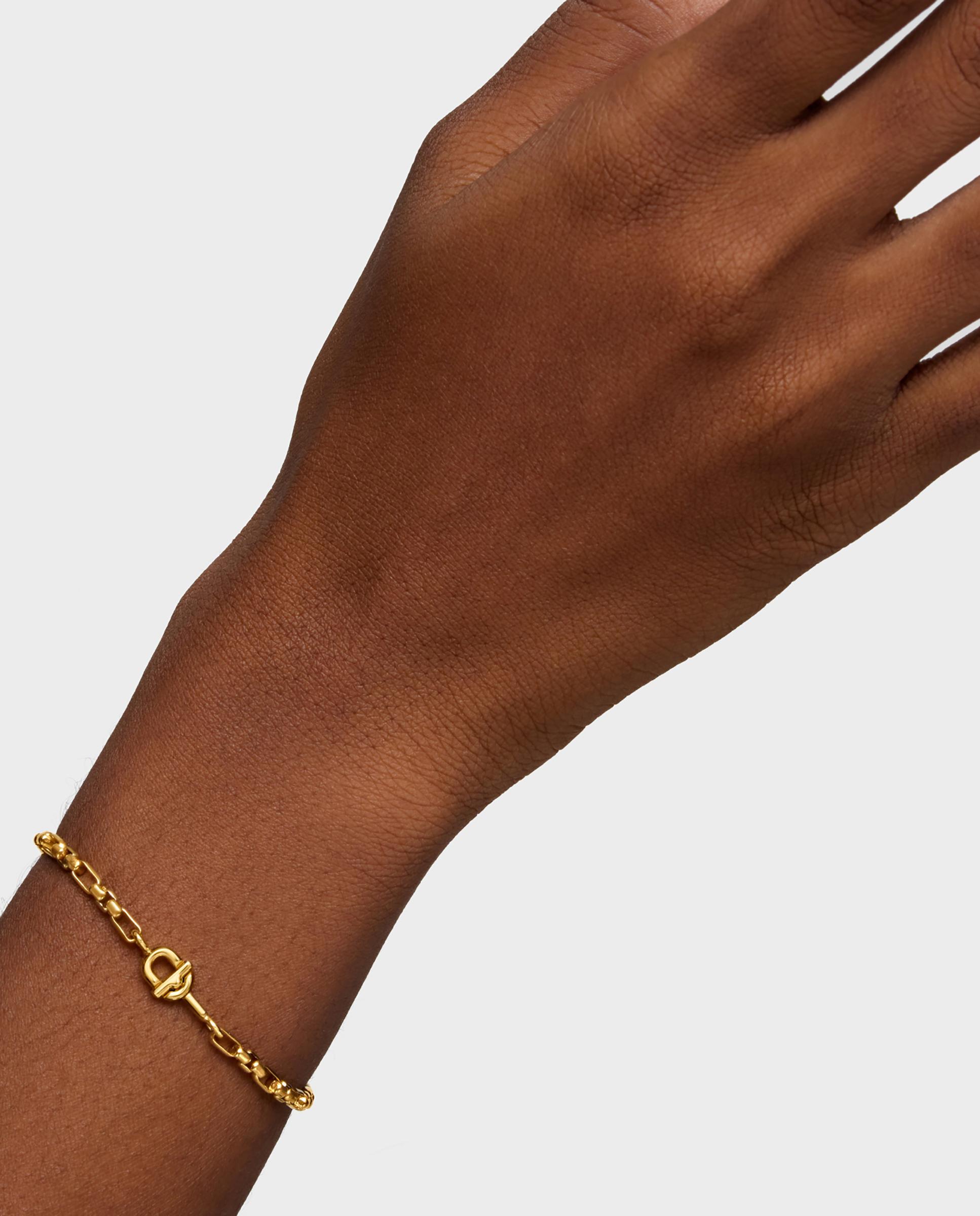 Pulsera cadena cuadrada con baño de oro 18 kt sobre plata tous