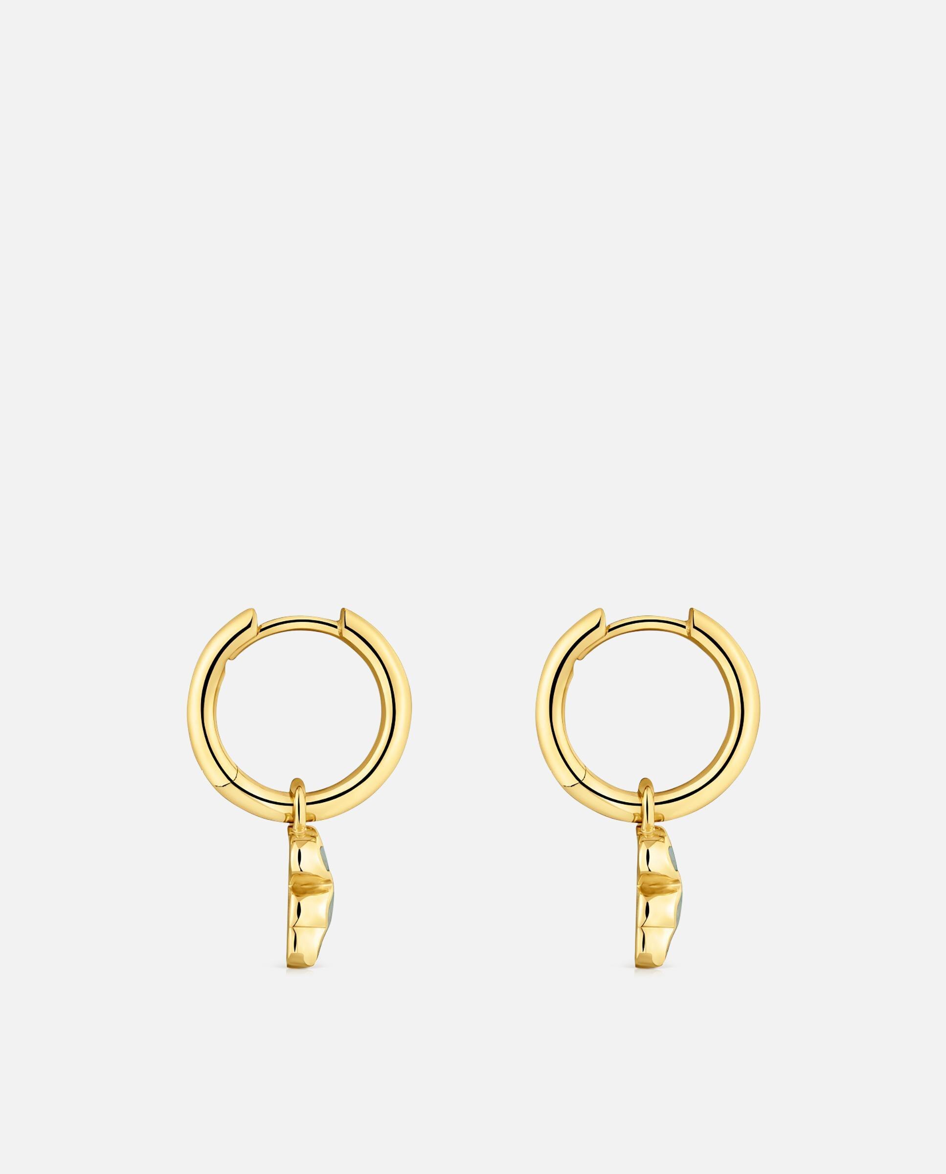 Pendientes de aro icon color lgg bañados en oro 18 kt sobre plata con espinela creada en laboratorio - Tous - Gris Gris-2