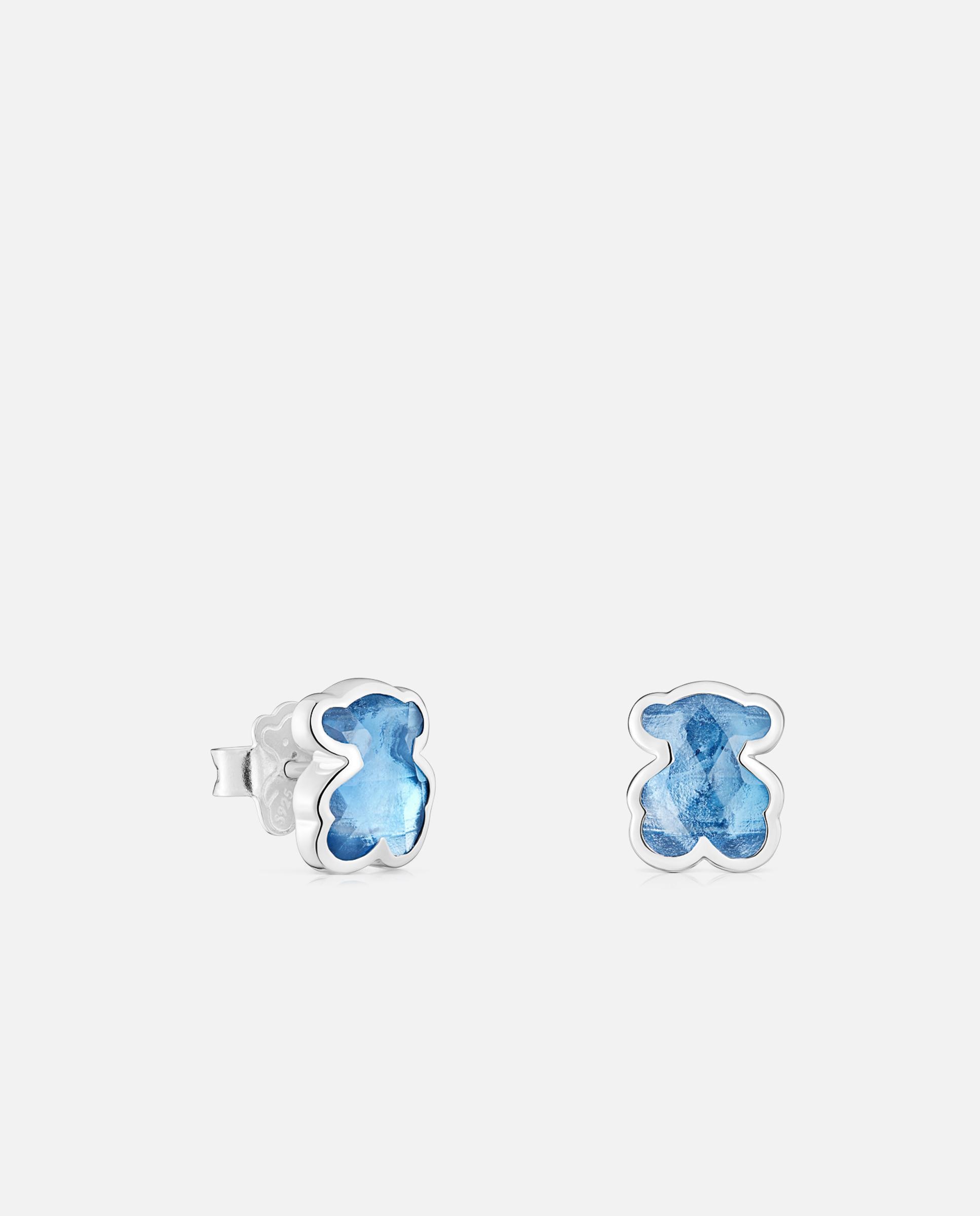 Imagen 1 de Pendientes icon color lgg de plata con espinela creada en laboratorio - Tous - Azul Azul