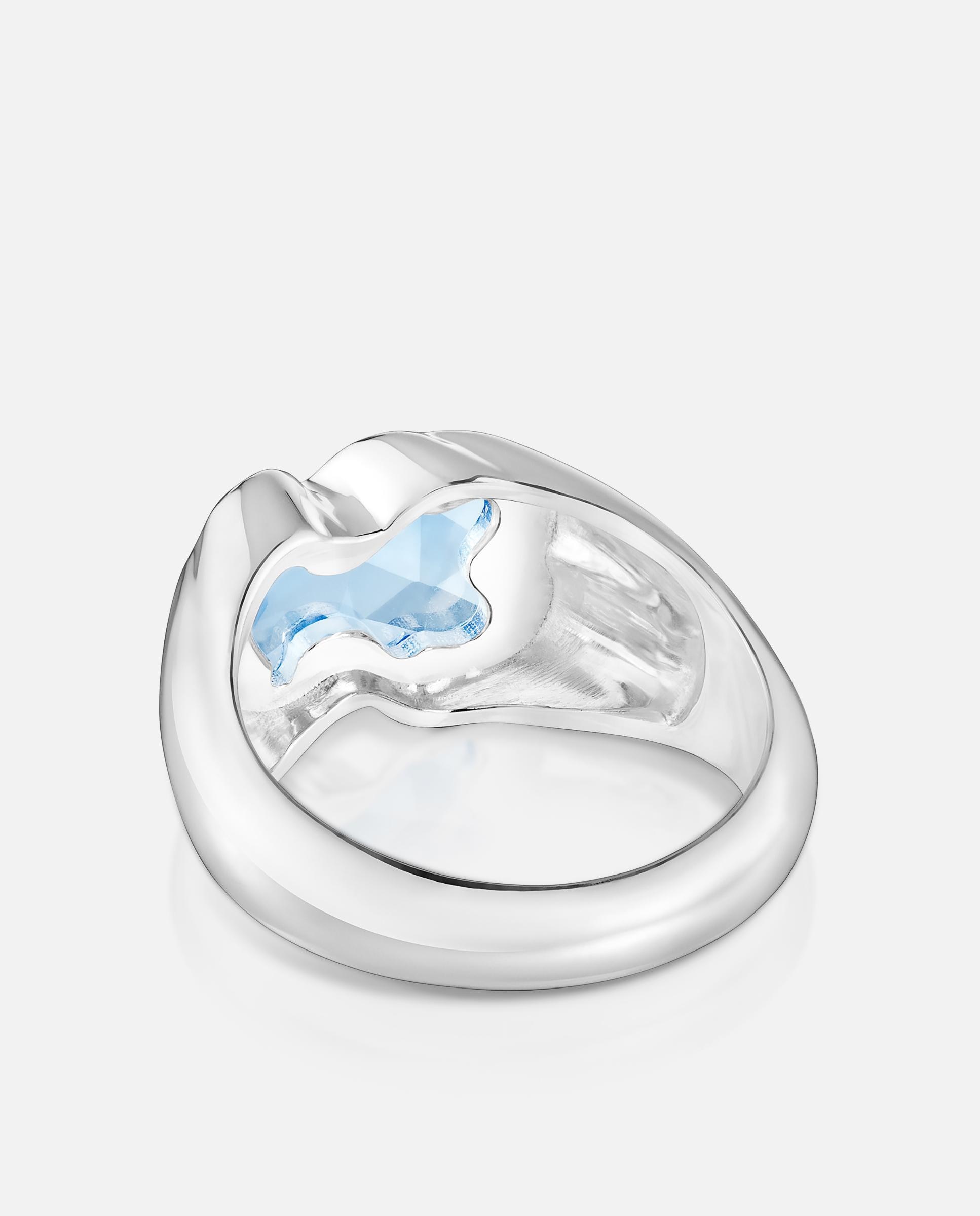 Anillo icon color lgg mediano de plata y espinela creada en laboratorio - Tous - Azul Azul-3