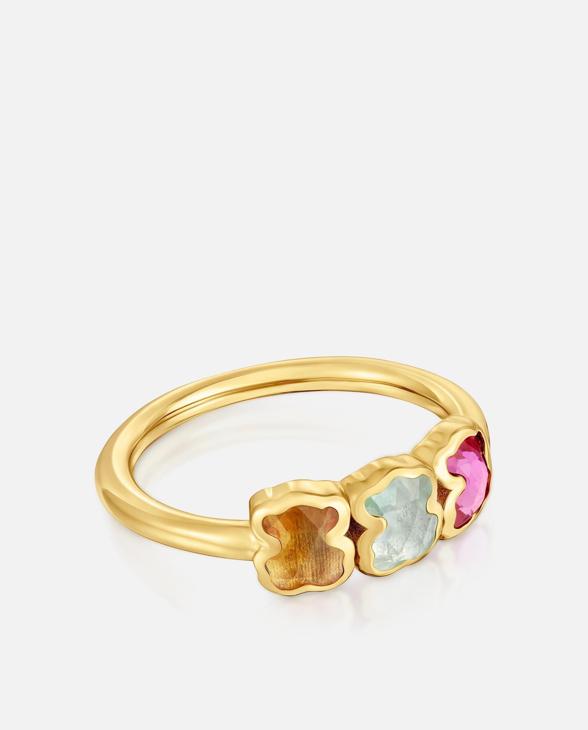 Anillo icon color lgg bañado en oro 18 kt sobre plata con gemas creadas en laboratorio - Tous - Multicolor Multicolor-2