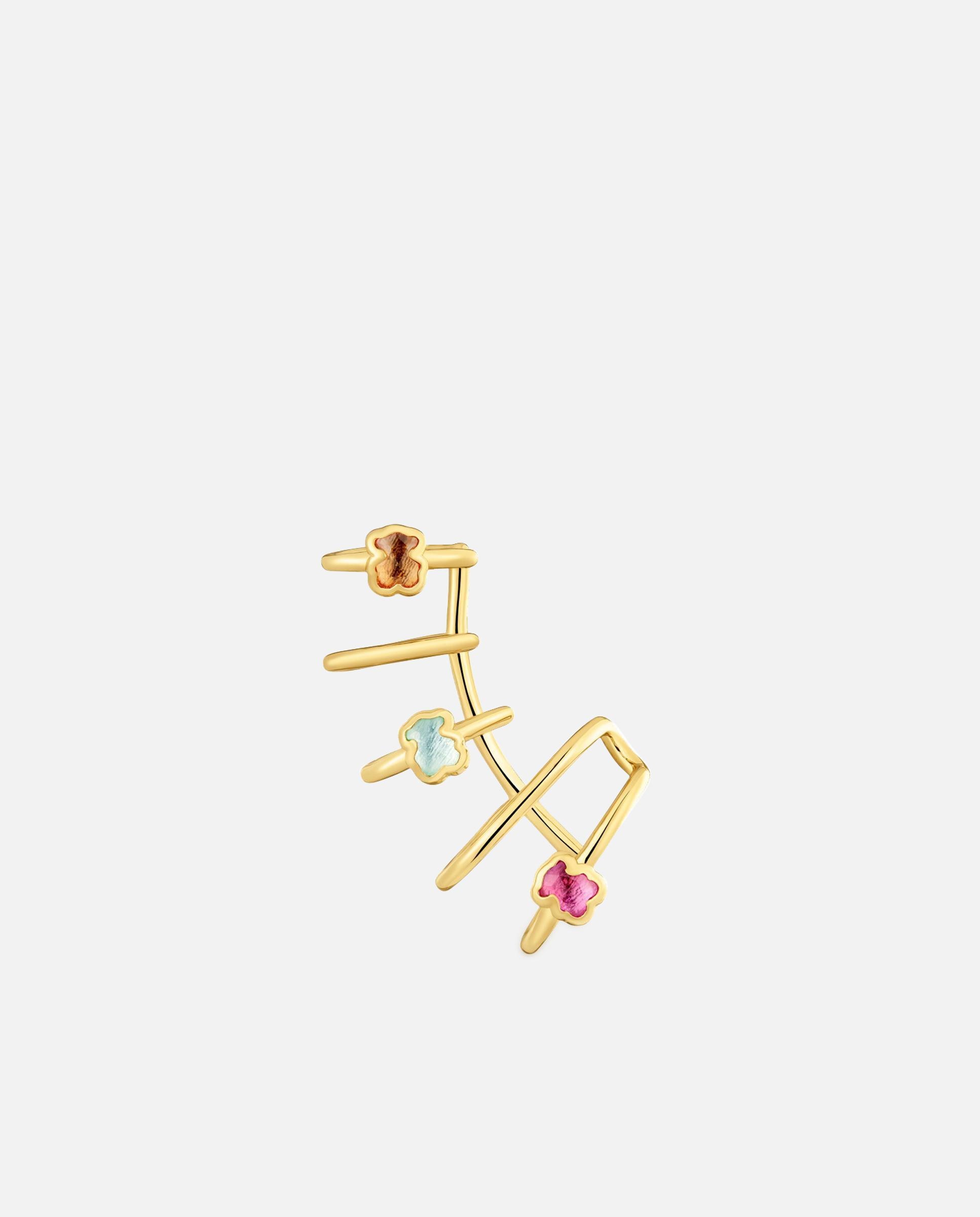 Piercing suelto icon color lgg bañado en oro 18 kt sobre plata con gemas - Tous - Multicolor Multicolor-1