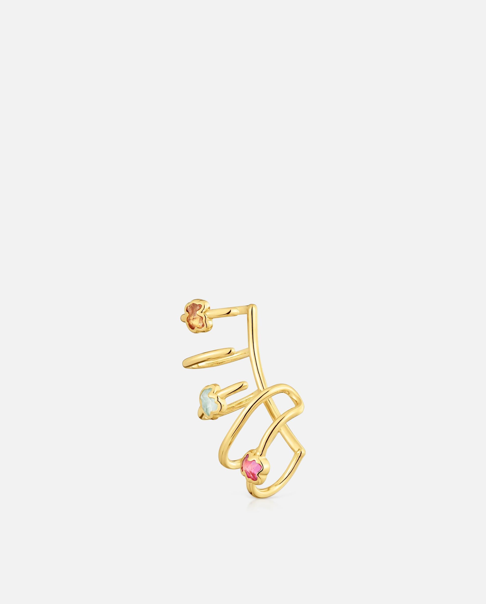 Piercing suelto icon color lgg bañado en oro 18 kt sobre plata con gemas - Tous - Multicolor Multicolor-2